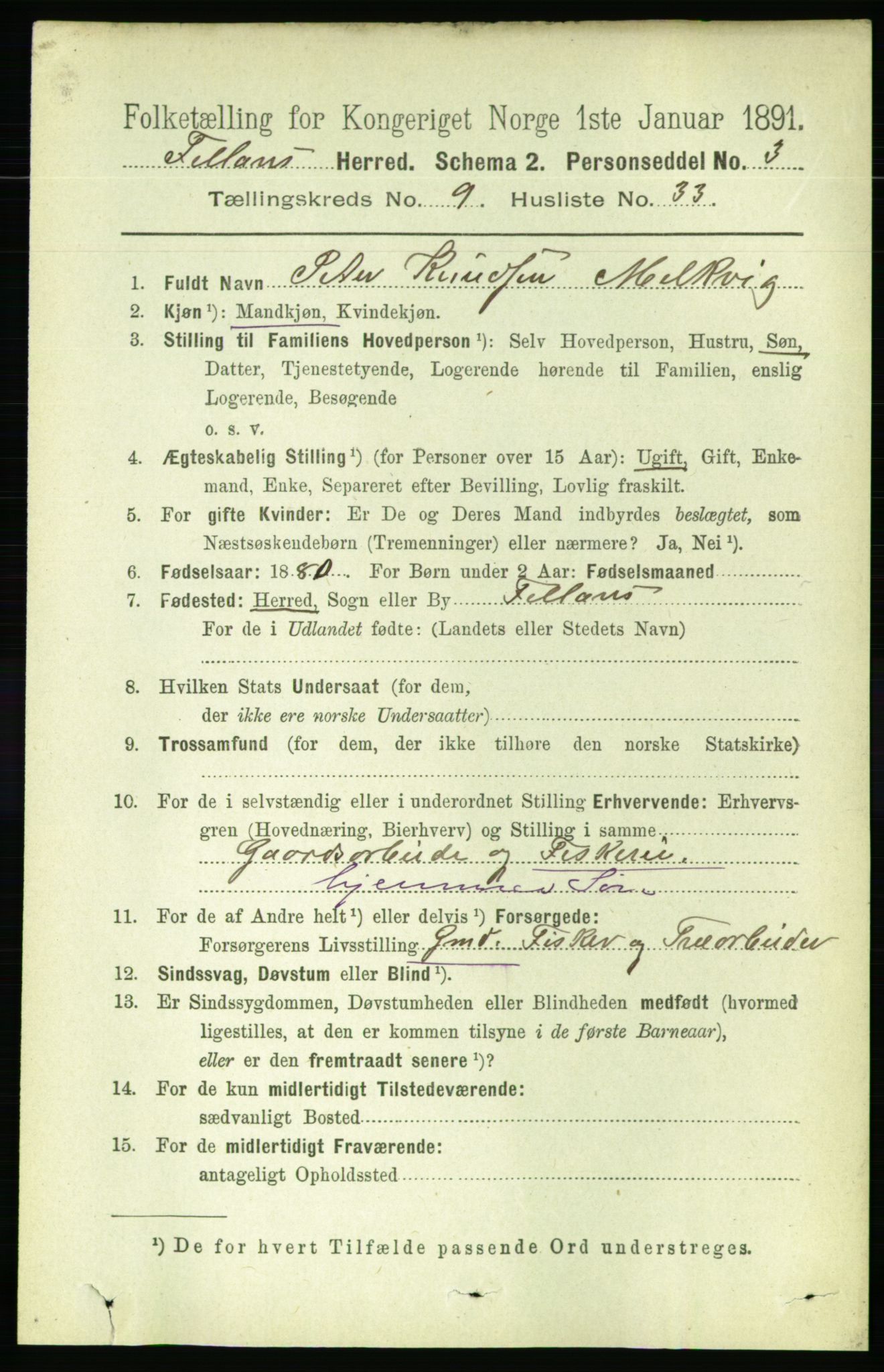 RA, 1891 census for 1616 Fillan, 1891, p. 2242