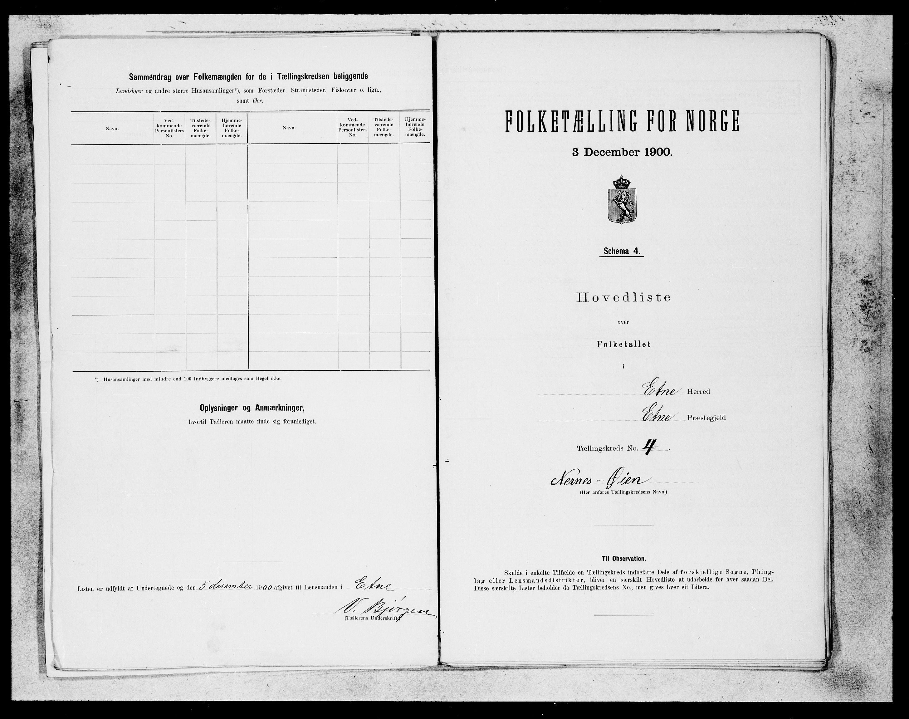 SAB, 1900 census for Etne, 1900, p. 13