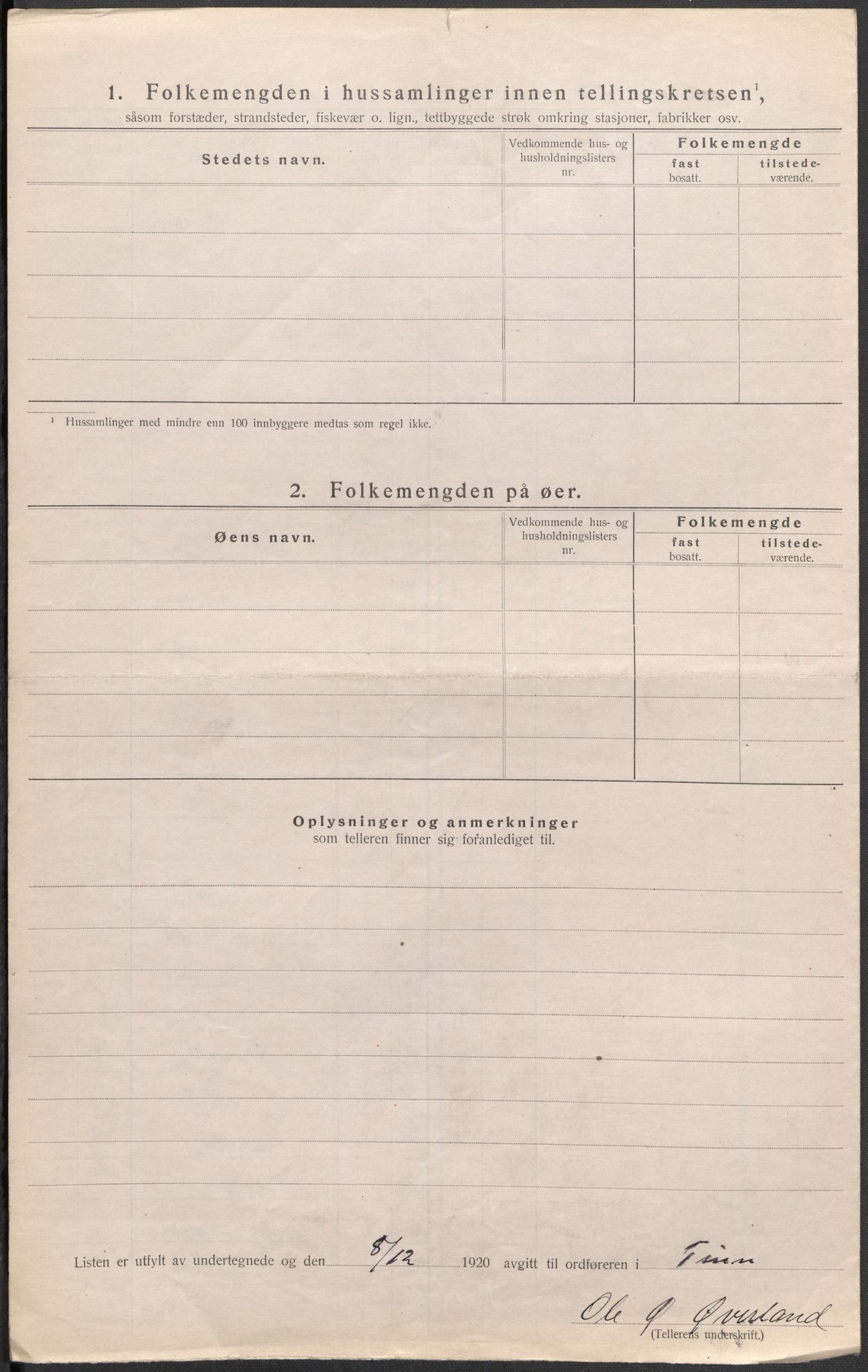 SAKO, 1920 census for Tinn, 1920, p. 40