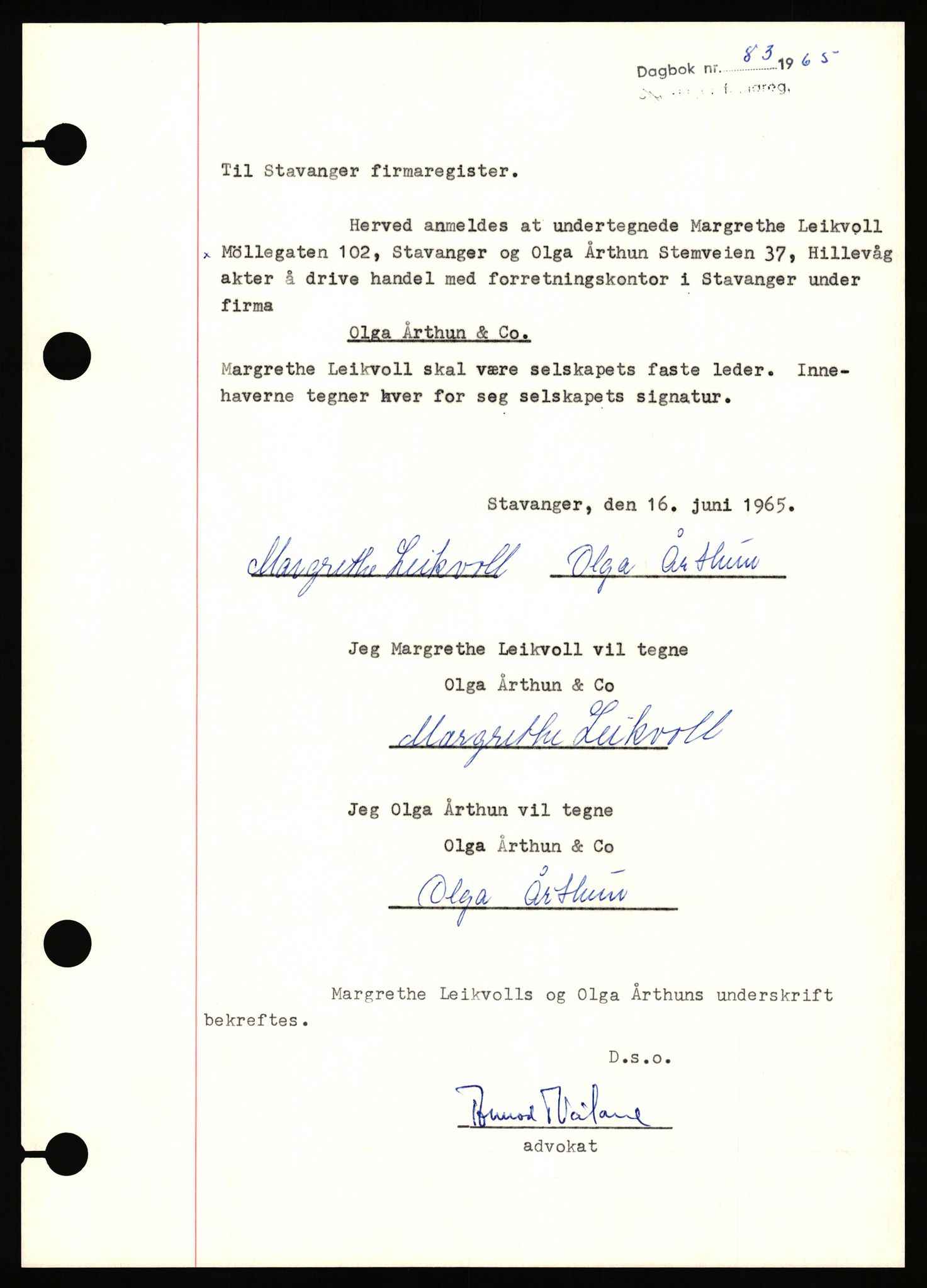 Stavanger byfogd, SAST/A-101408/002/J/Jd/Jde/L0004: Registreringsmeldinger og bilag. Enkeltmannsforetak, 1001-1350, 1891-1990, p. 483