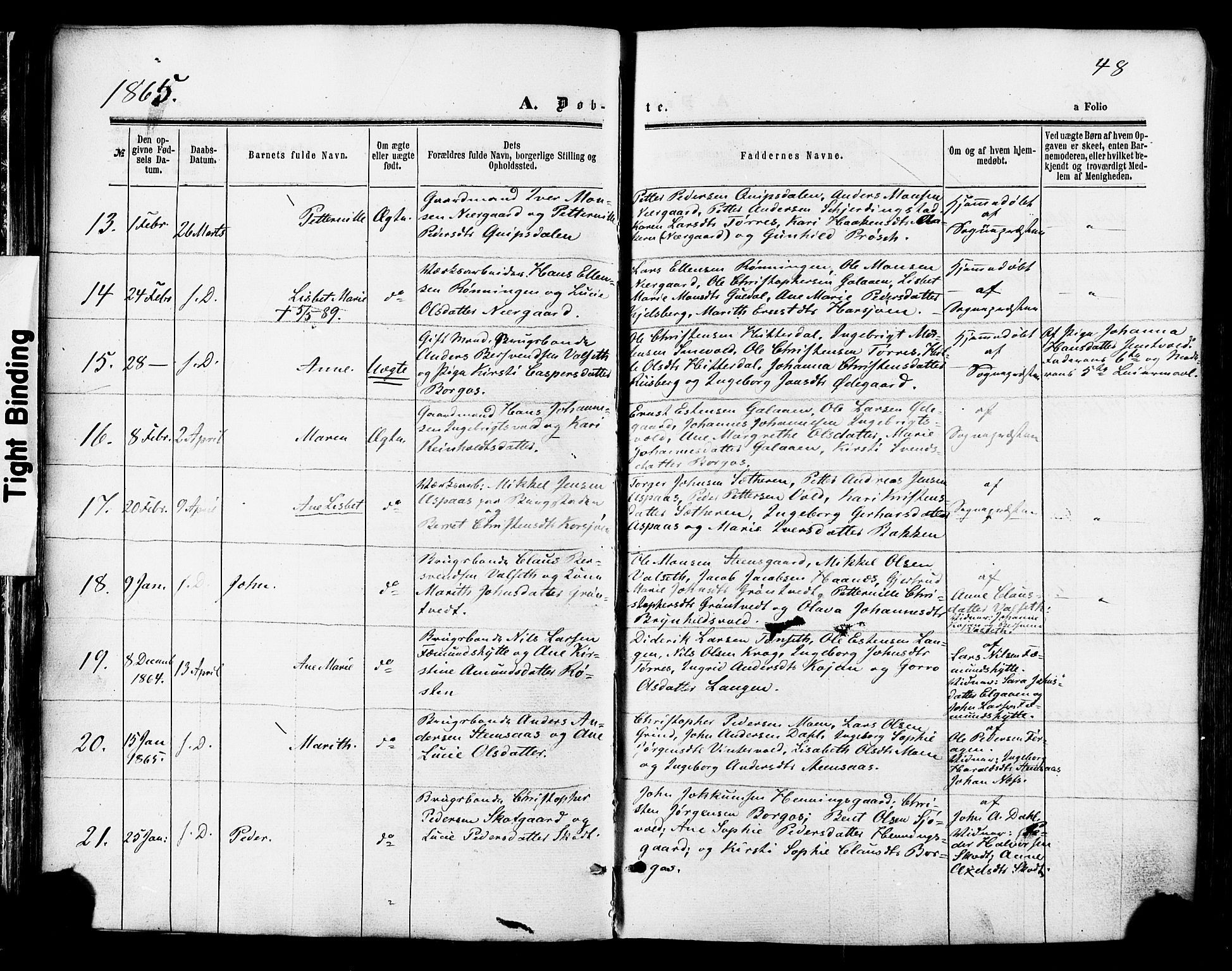 Ministerialprotokoller, klokkerbøker og fødselsregistre - Sør-Trøndelag, AV/SAT-A-1456/681/L0932: Parish register (official) no. 681A10, 1860-1878, p. 48