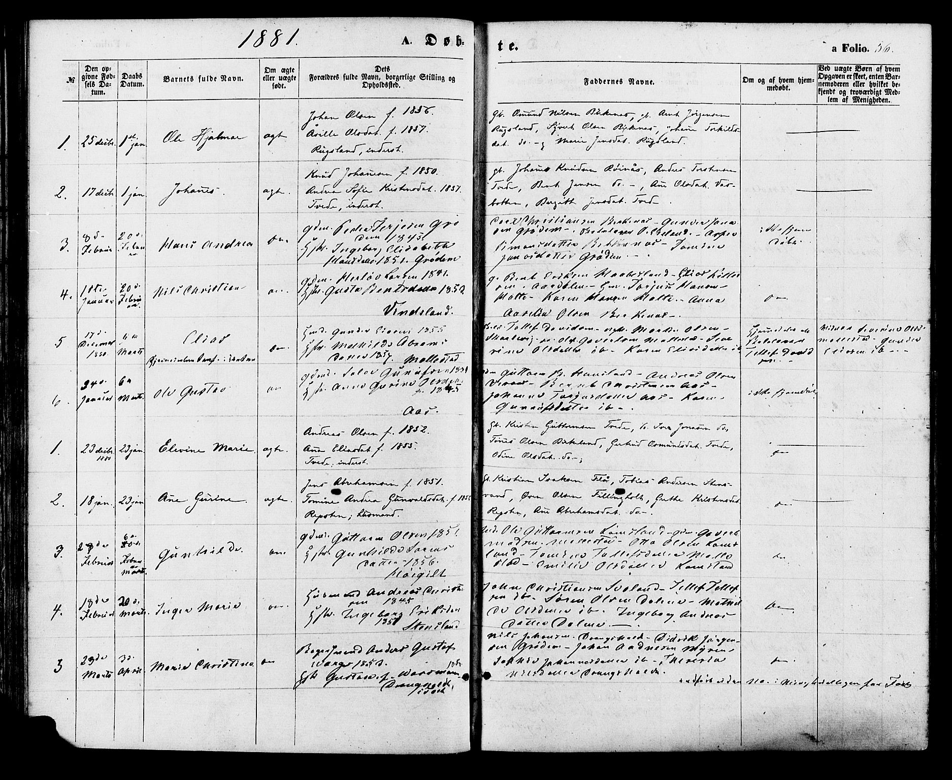 Birkenes sokneprestkontor, AV/SAK-1111-0004/F/Fa/L0004: Parish register (official) no. A 4, 1867-1886, p. 56