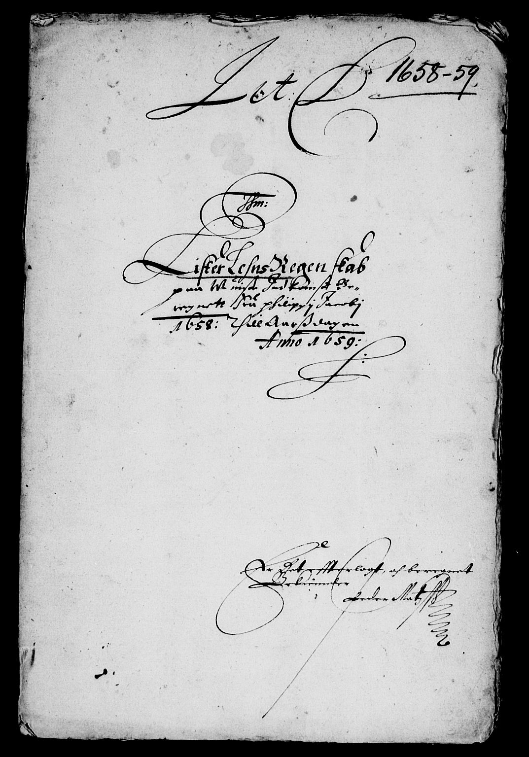 Rentekammeret inntil 1814, Reviderte regnskaper, Lensregnskaper, AV/RA-EA-5023/R/Rb/Rbr/L0022: Lista len, 1658-1660