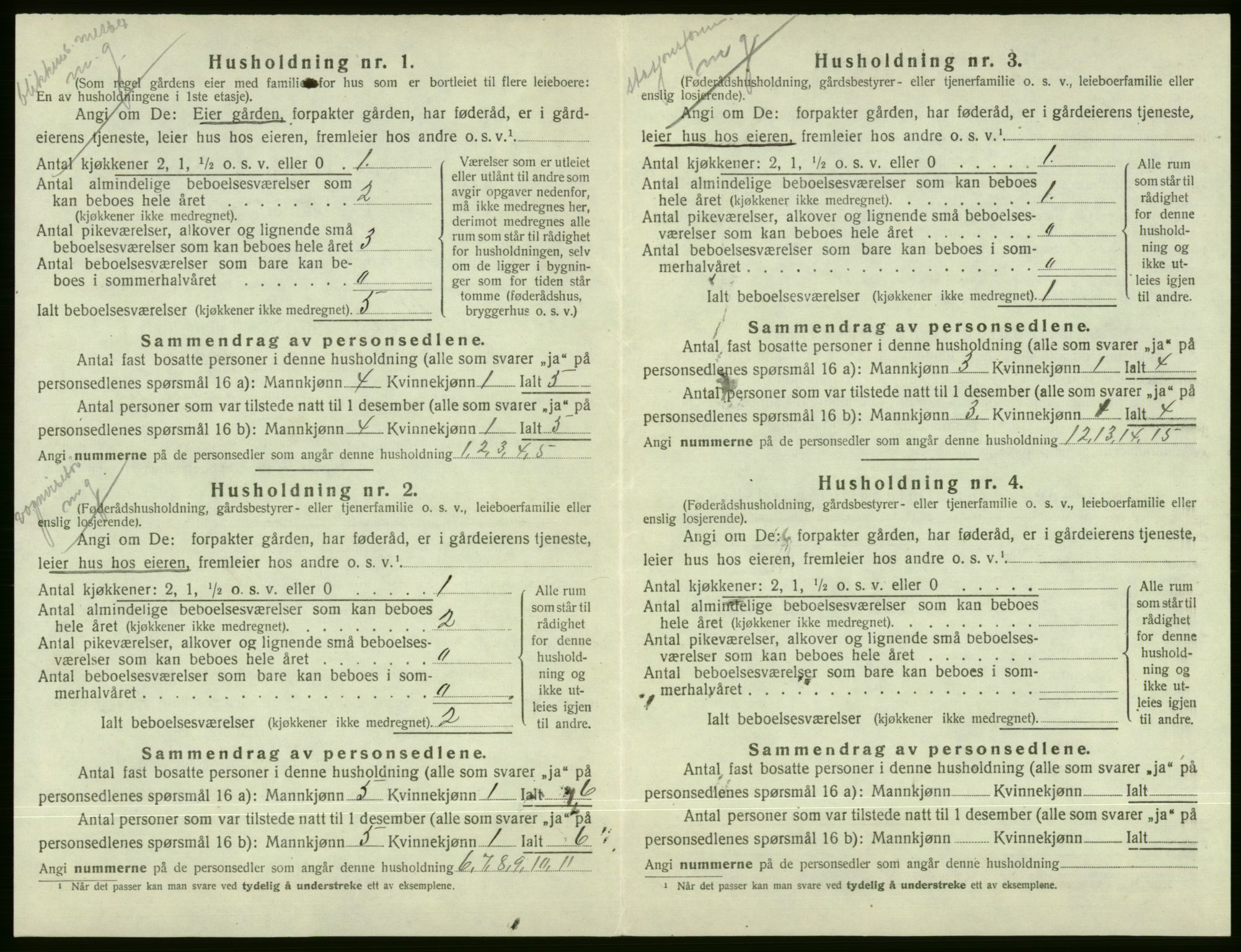 SAB, 1920 census for Voss, 1920, p. 846