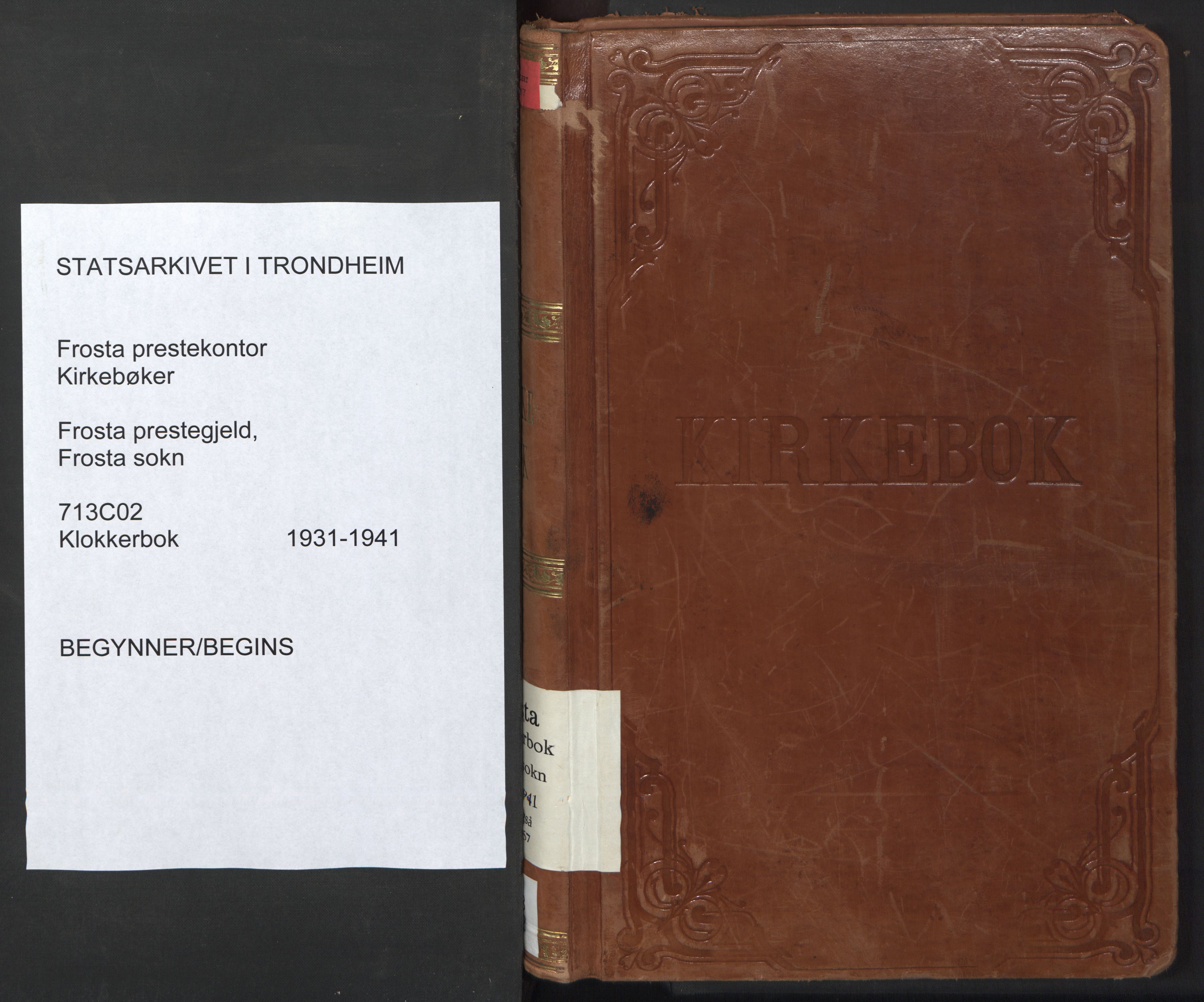 Ministerialprotokoller, klokkerbøker og fødselsregistre - Nord-Trøndelag, AV/SAT-A-1458/713/L0125: Parish register (copy) no. 713C02, 1931-1941