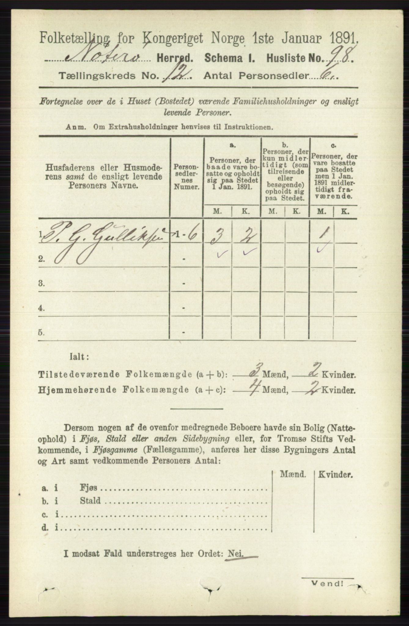 RA, 1891 census for 0722 Nøtterøy, 1891, p. 6375