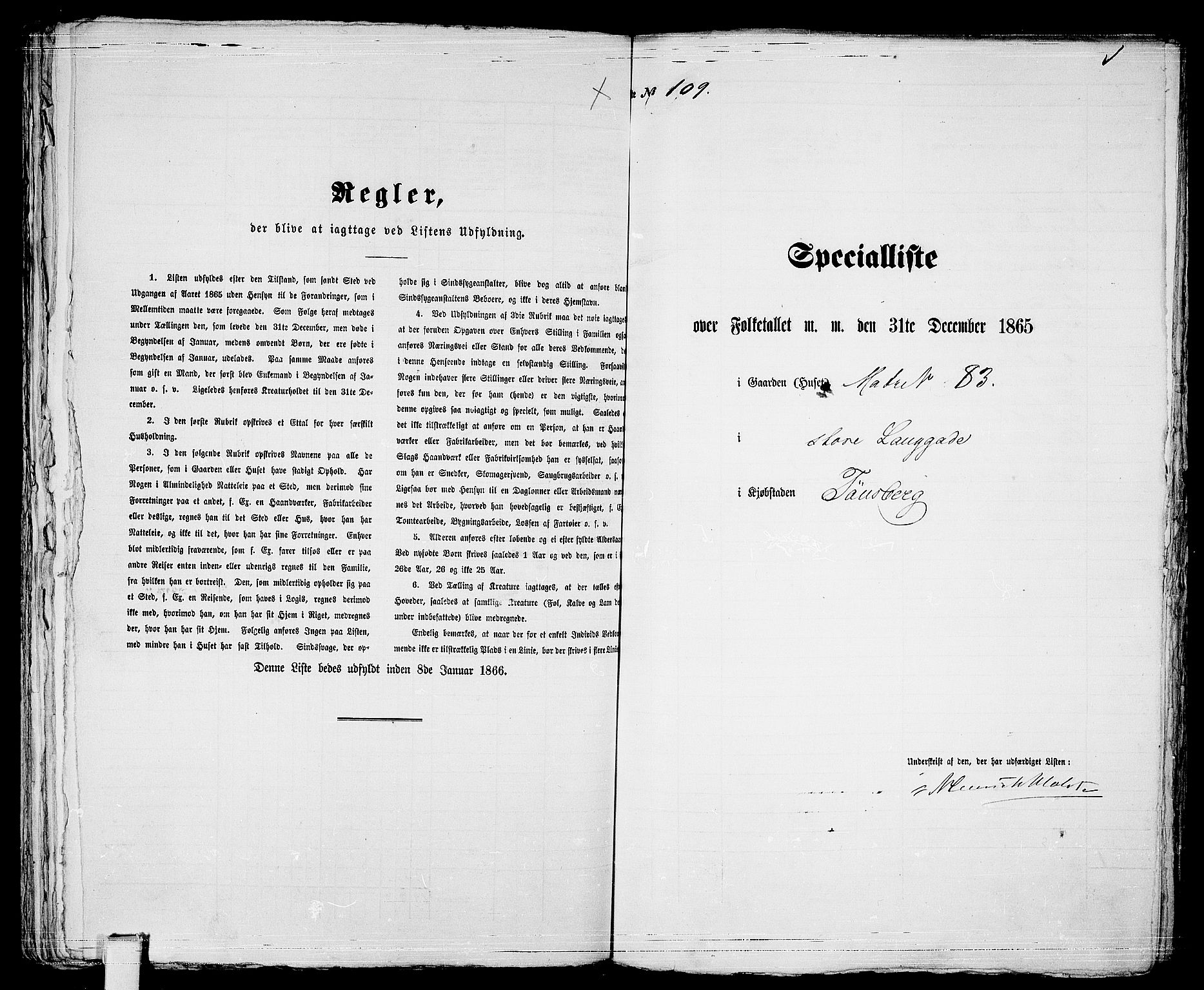 RA, 1865 census for Tønsberg, 1865, p. 238