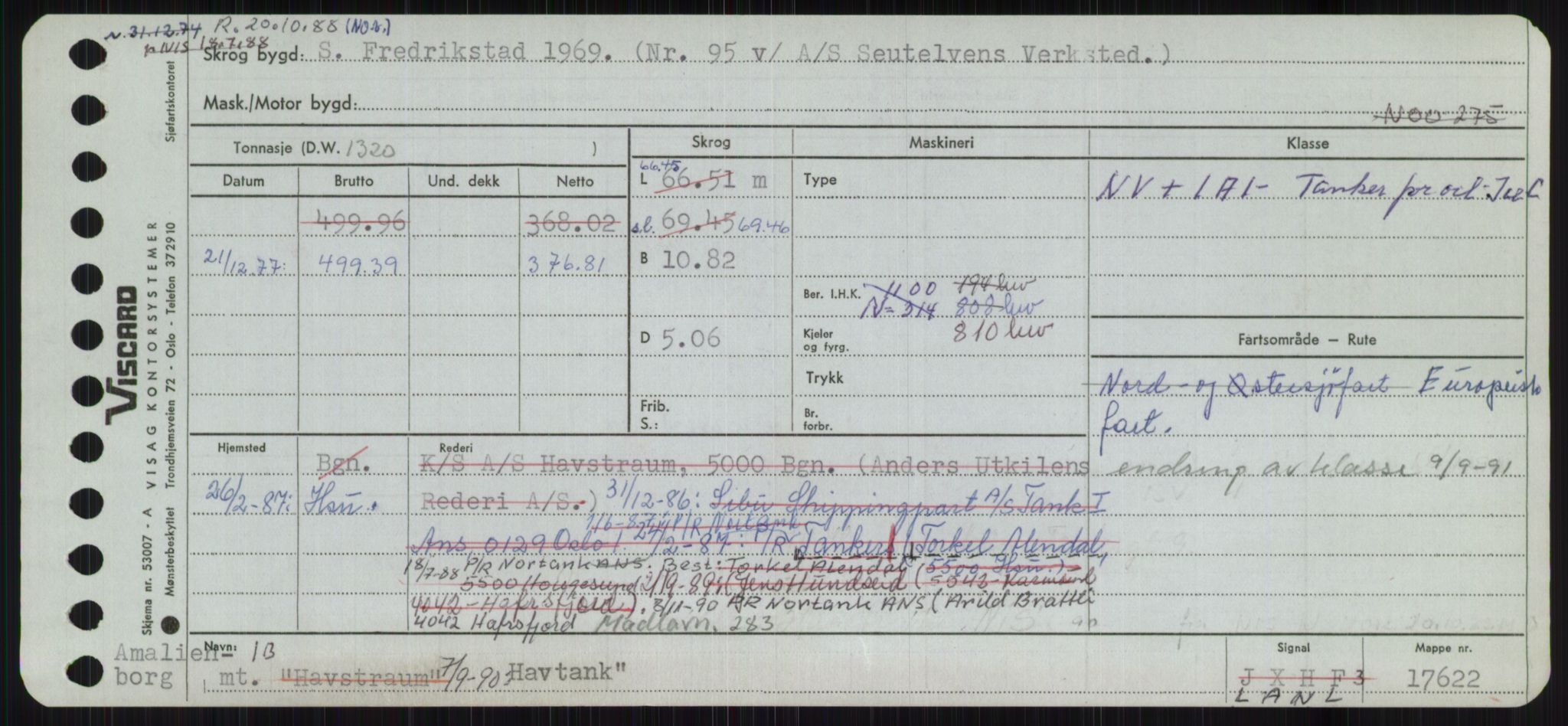 Sjøfartsdirektoratet med forløpere, Skipsmålingen, RA/S-1627/H/Ha/L0002/0002: Fartøy, Eik-Hill / Fartøy, G-Hill, p. 711