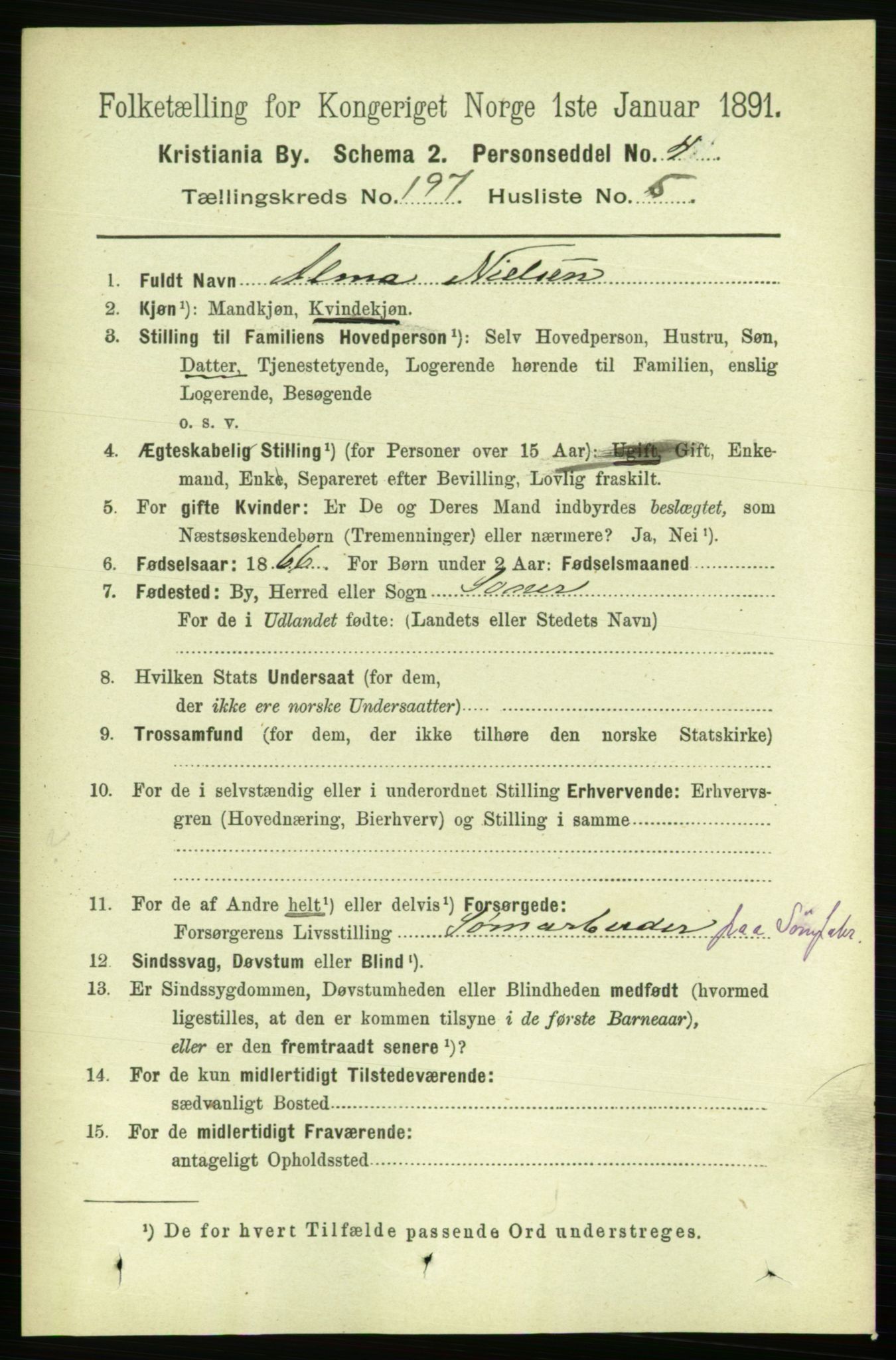 RA, 1891 census for 0301 Kristiania, 1891, p. 118893