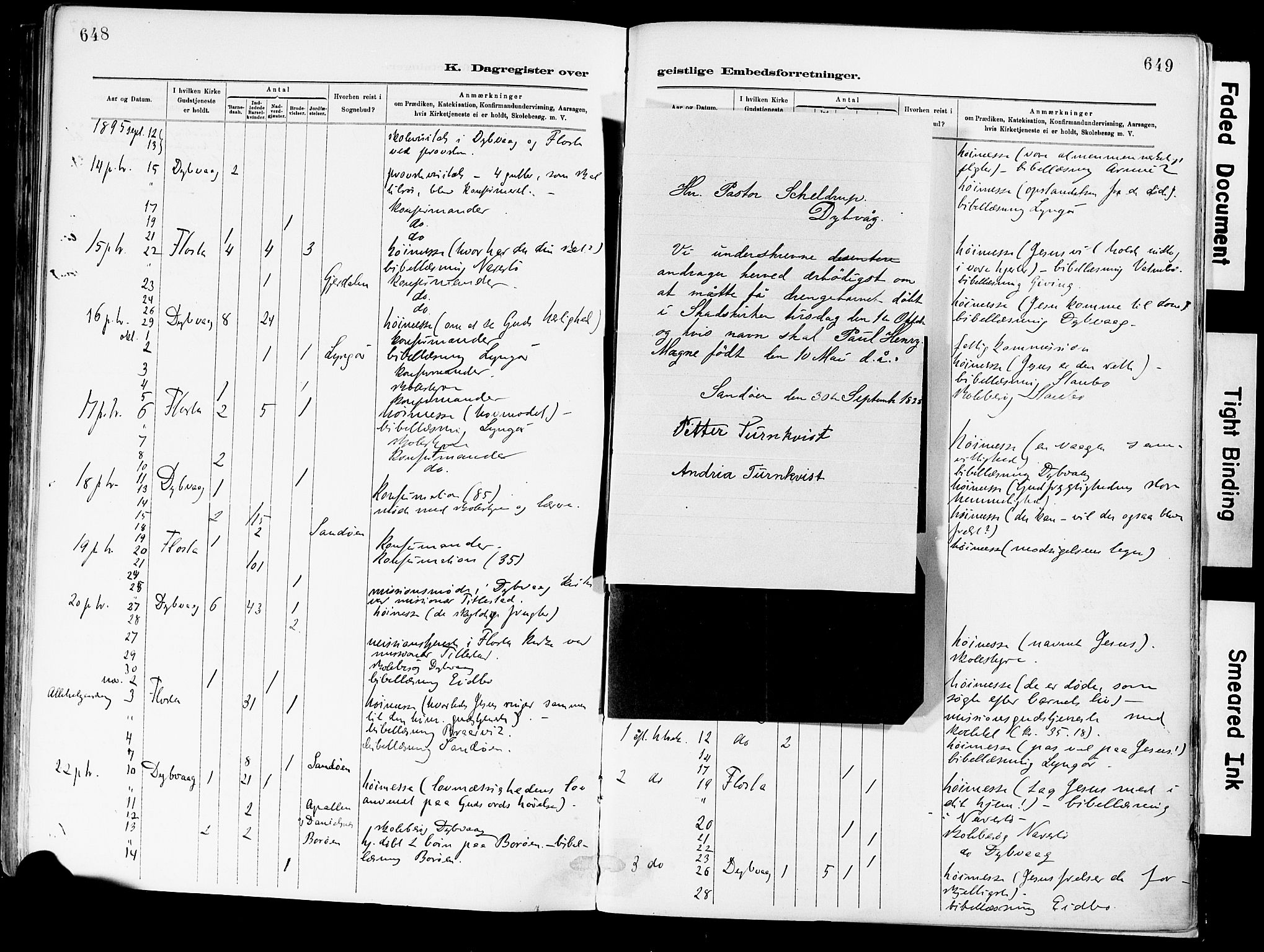Dypvåg sokneprestkontor, SAK/1111-0007/F/Fa/Fab/L0001: Parish register (official) no. A 1, 1885-1912, p. 648-649