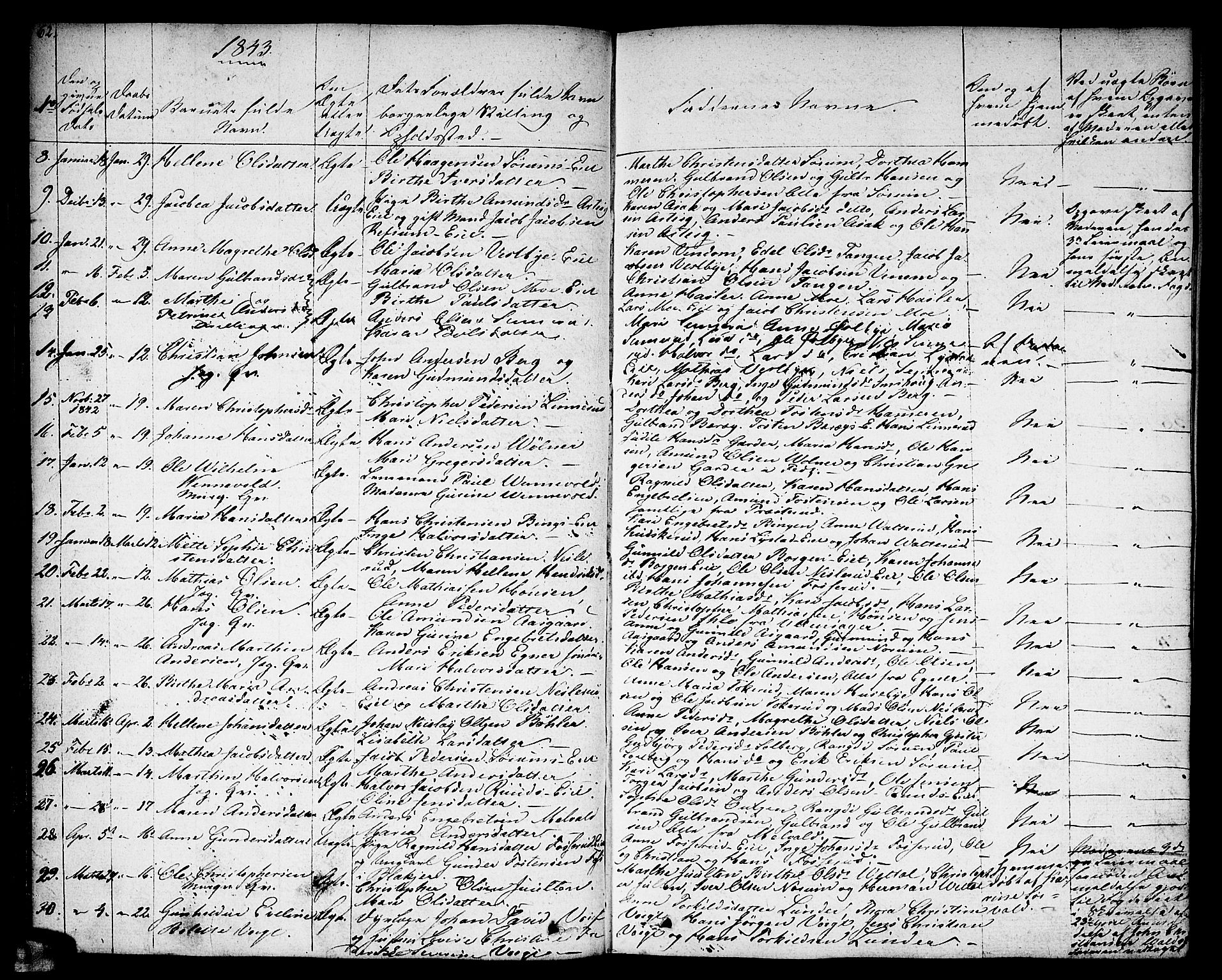 Sørum prestekontor Kirkebøker, AV/SAO-A-10303/F/Fa/L0004: Parish register (official) no. I 4, 1829-1845, p. 62