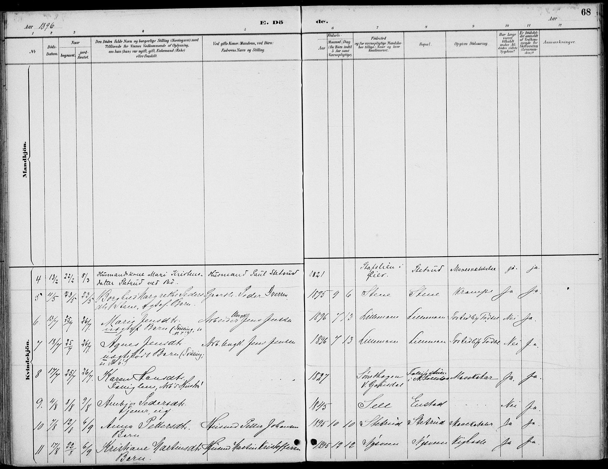 Østre Gausdal prestekontor, AV/SAH-PREST-092/H/Ha/Haa/L0003: Parish register (official) no. 3, 1887-1901, p. 68