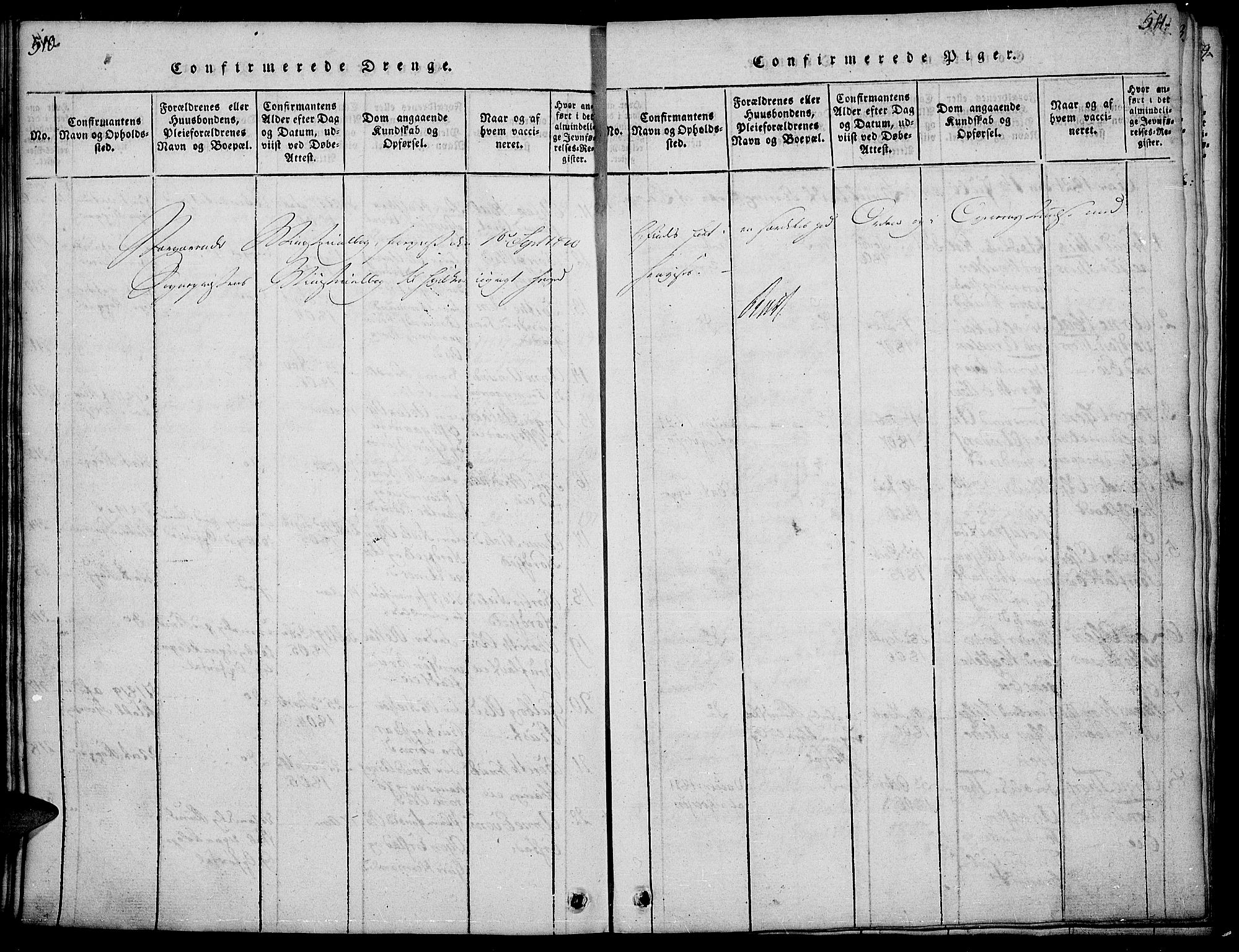 Sør-Aurdal prestekontor, SAH/PREST-128/H/Ha/Hab/L0001: Parish register (copy) no. 1, 1815-1826, p. 510-511