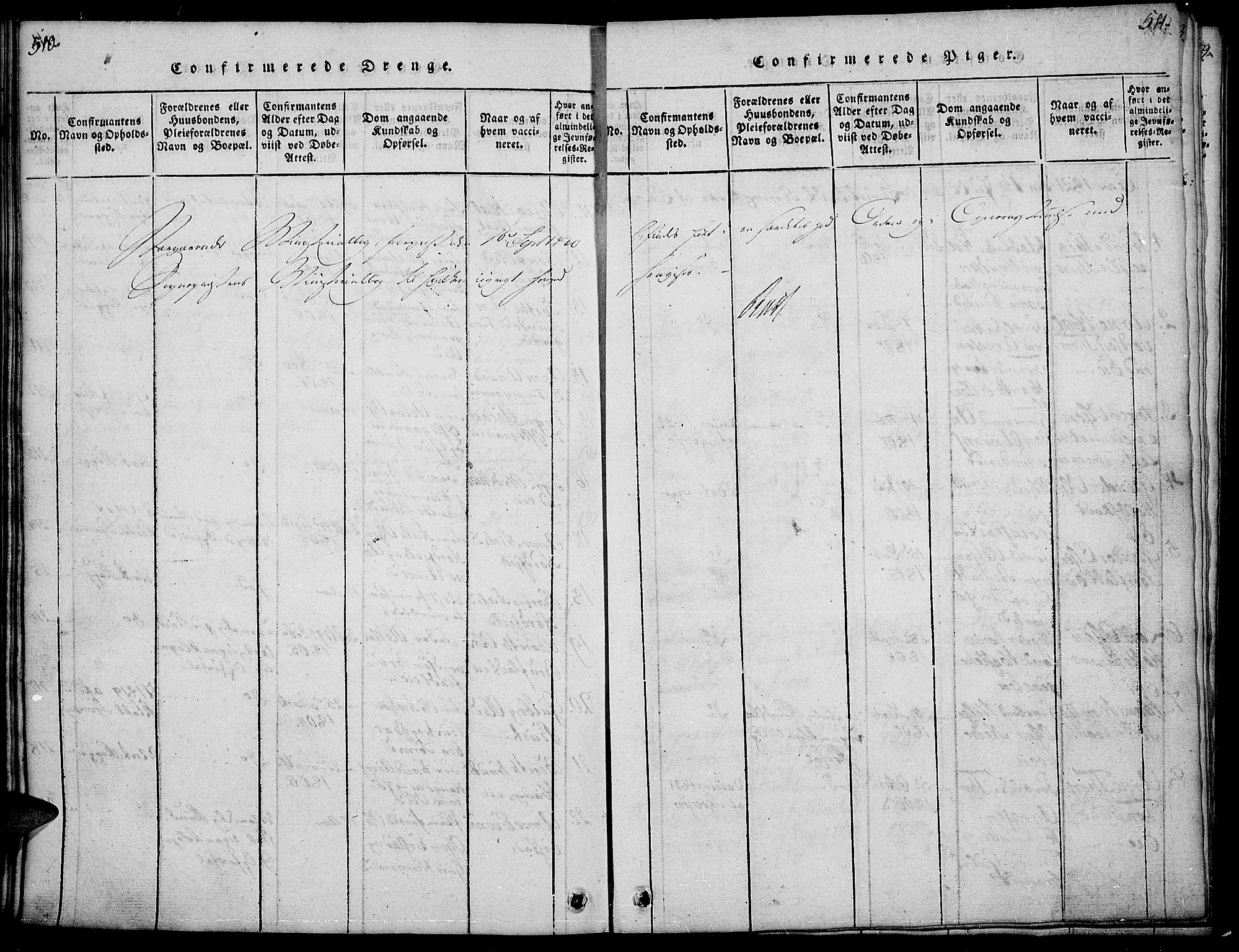 Sør-Aurdal prestekontor, AV/SAH-PREST-128/H/Ha/Hab/L0001: Parish register (copy) no. 1, 1815-1826, p. 510-511