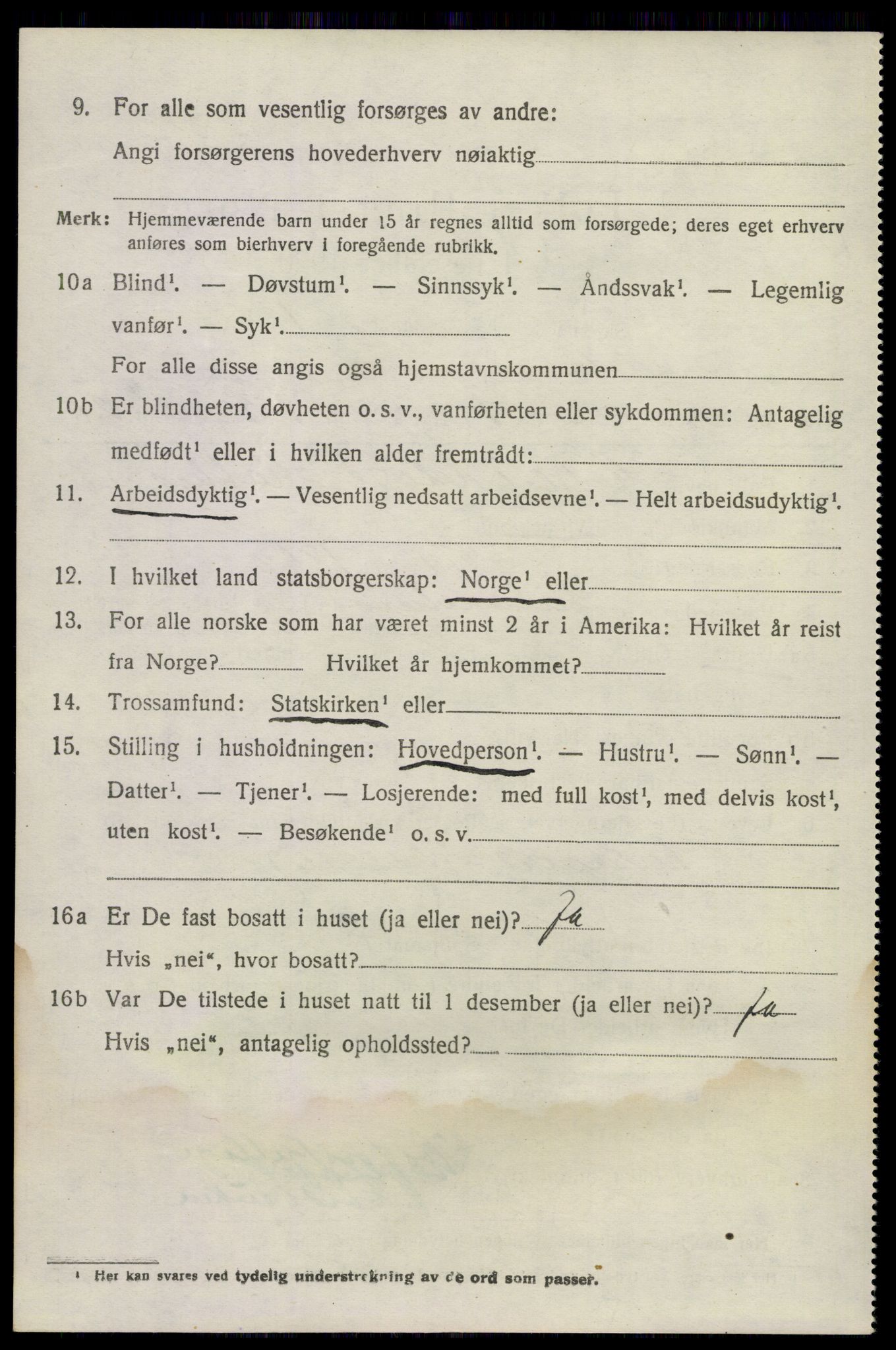 SAKO, 1920 census for Sandeherred, 1920, p. 9247