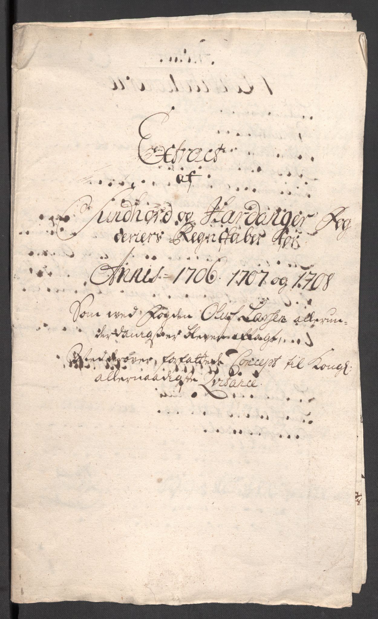 Rentekammeret inntil 1814, Reviderte regnskaper, Fogderegnskap, RA/EA-4092/R48/L2985: Fogderegnskap Sunnhordland og Hardanger, 1708, p. 621