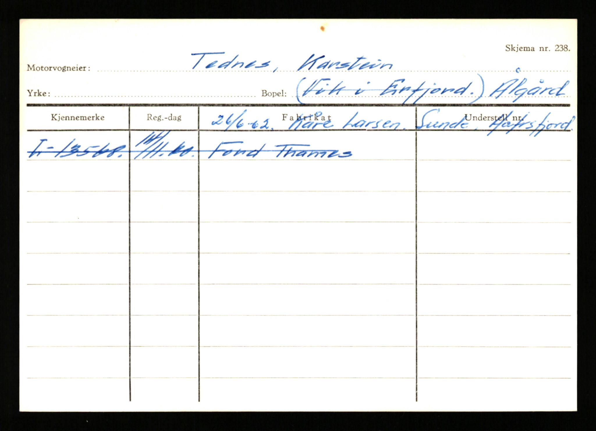 Stavanger trafikkstasjon, SAST/A-101942/0/H/L0038: Sørbø - Tjeltveit, 1930-1971, p. 1543