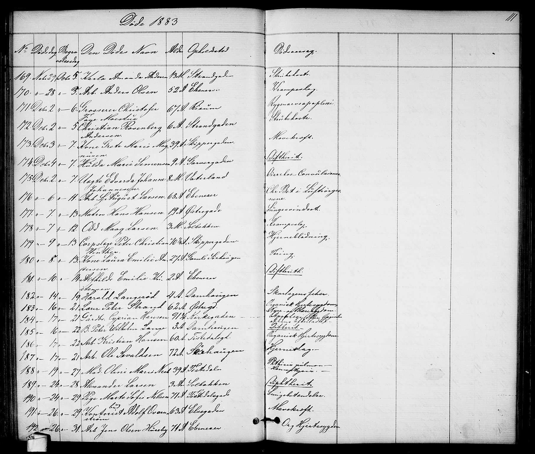 Halden prestekontor Kirkebøker, SAO/A-10909/G/Ga/L0007: Parish register (copy) no. 7, 1869-1884, p. 111