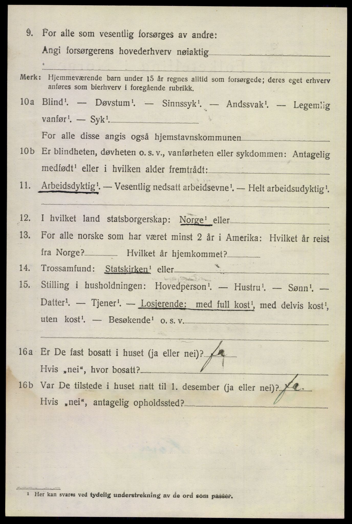 SAKO, 1920 census for Gransherad, 1920, p. 2711