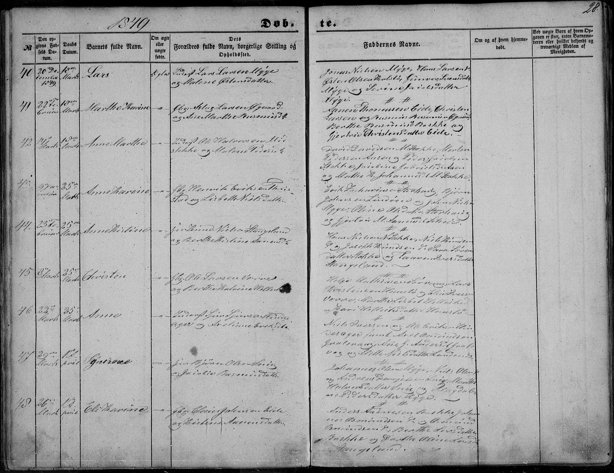 Avaldsnes sokneprestkontor, AV/SAST-A -101851/H/Ha/Haa/L0008: Parish register (official) no. A 8, 1847-1857, p. 28