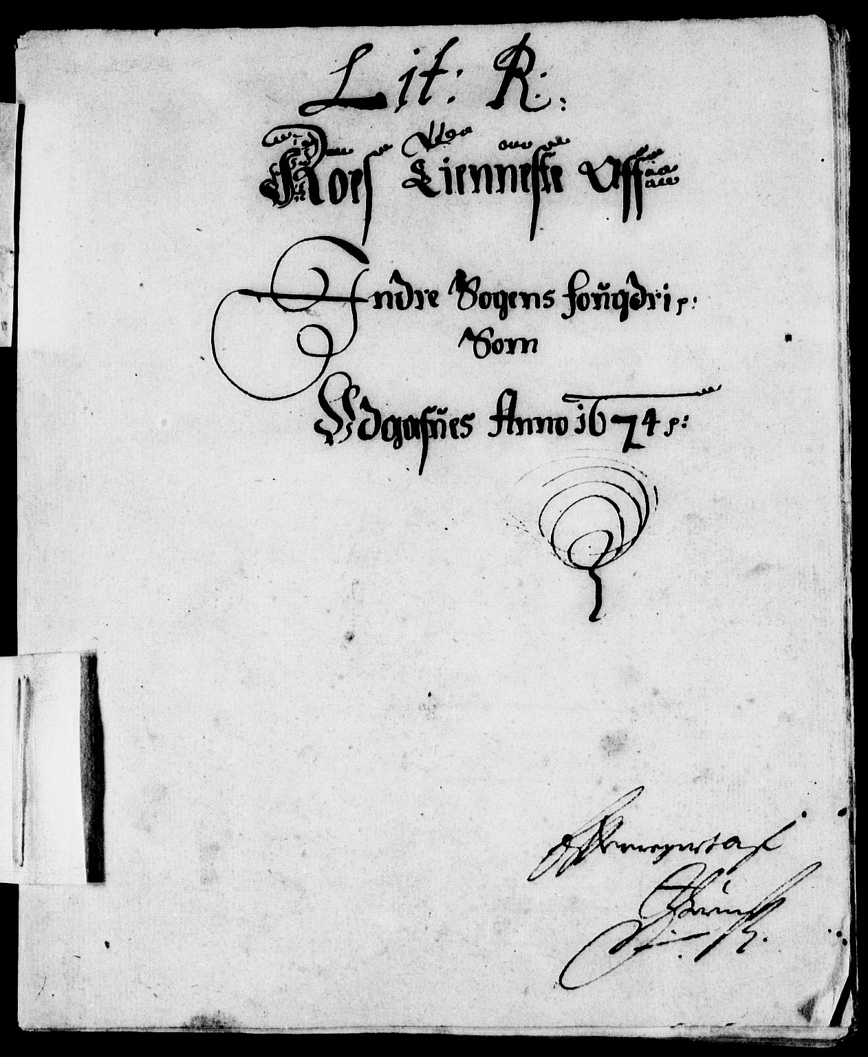 Rentekammeret inntil 1814, Reviderte regnskaper, Stiftamtstueregnskaper, Bergen stiftamt, AV/RA-EA-6043/R/Rc/L0038: Bergen stiftamt, 1673-1674