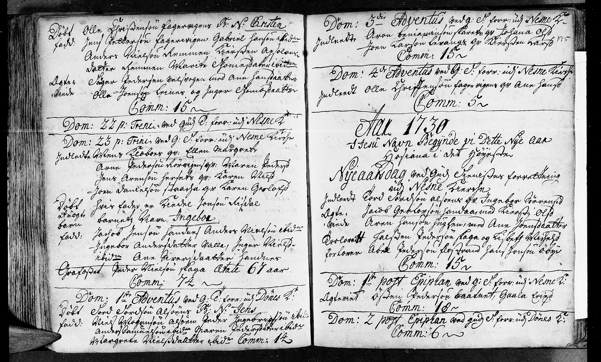 Ministerialprotokoller, klokkerbøker og fødselsregistre - Nordland, SAT/A-1459/838/L0542: Parish register (official) no. 838A01, 1704-1737, p. 195