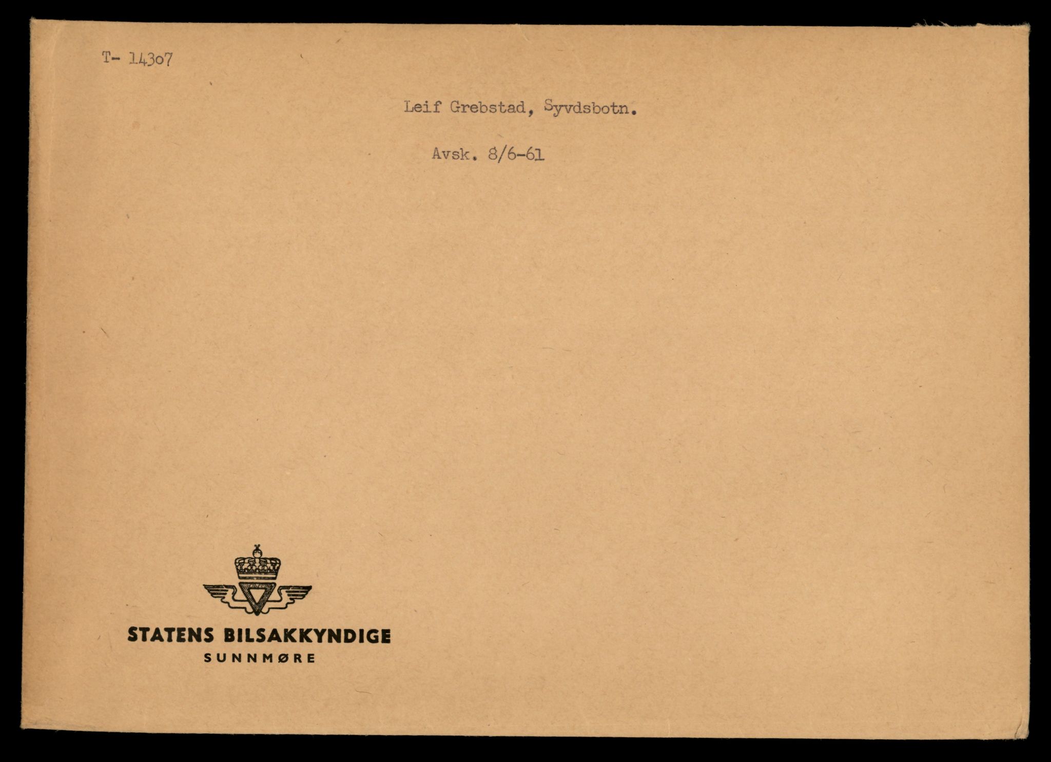 Møre og Romsdal vegkontor - Ålesund trafikkstasjon, AV/SAT-A-4099/F/Fe/L0044: Registreringskort for kjøretøy T 14205 - T 14319, 1927-1998, p. 2949
