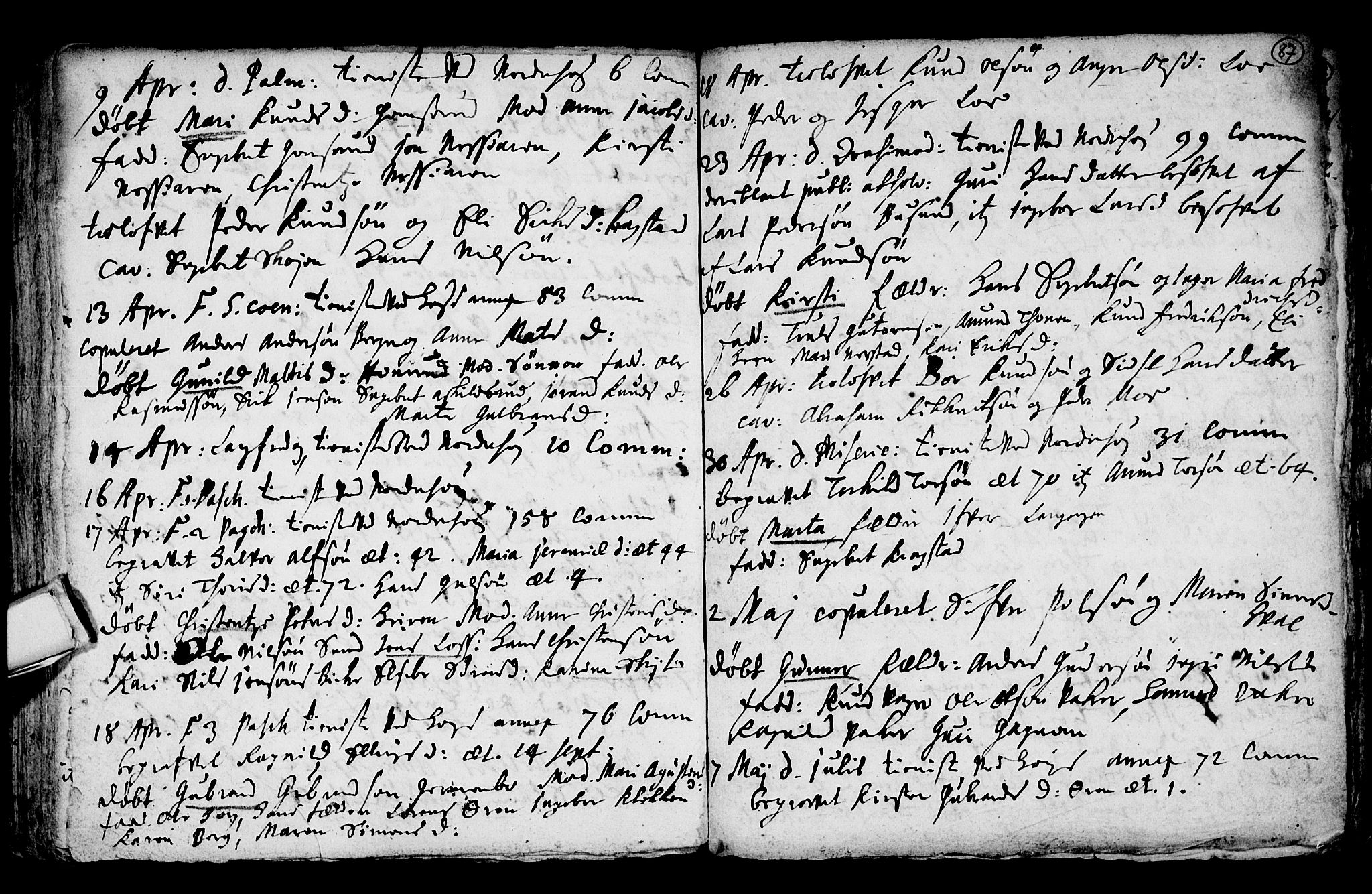 Norderhov kirkebøker, AV/SAKO-A-237/F/Fa/L0001: Parish register (official) no. 1, 1704-1716, p. 87