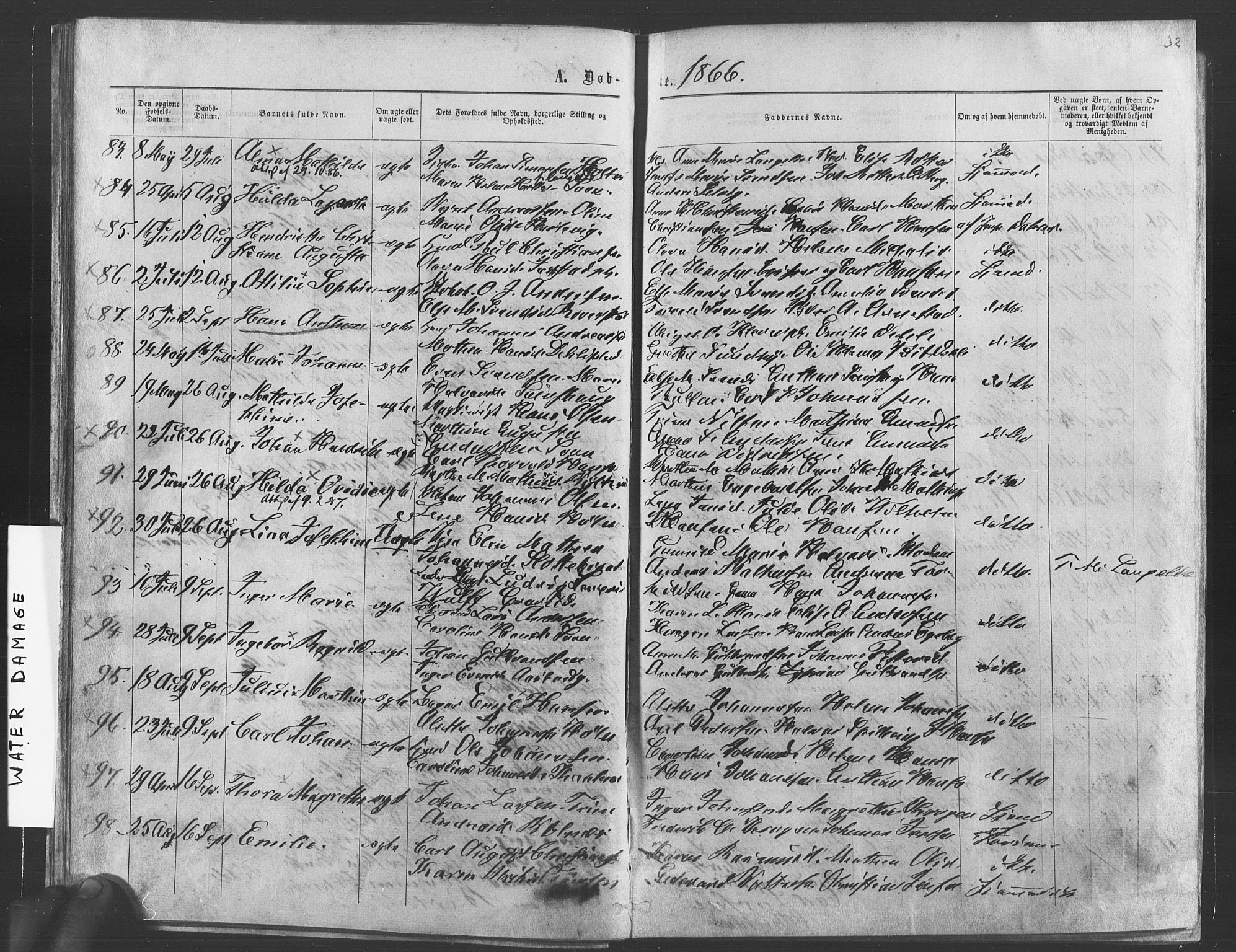 Vestby prestekontor Kirkebøker, SAO/A-10893/F/Fa/L0008: Parish register (official) no. I 8, 1863-1877, p. 32