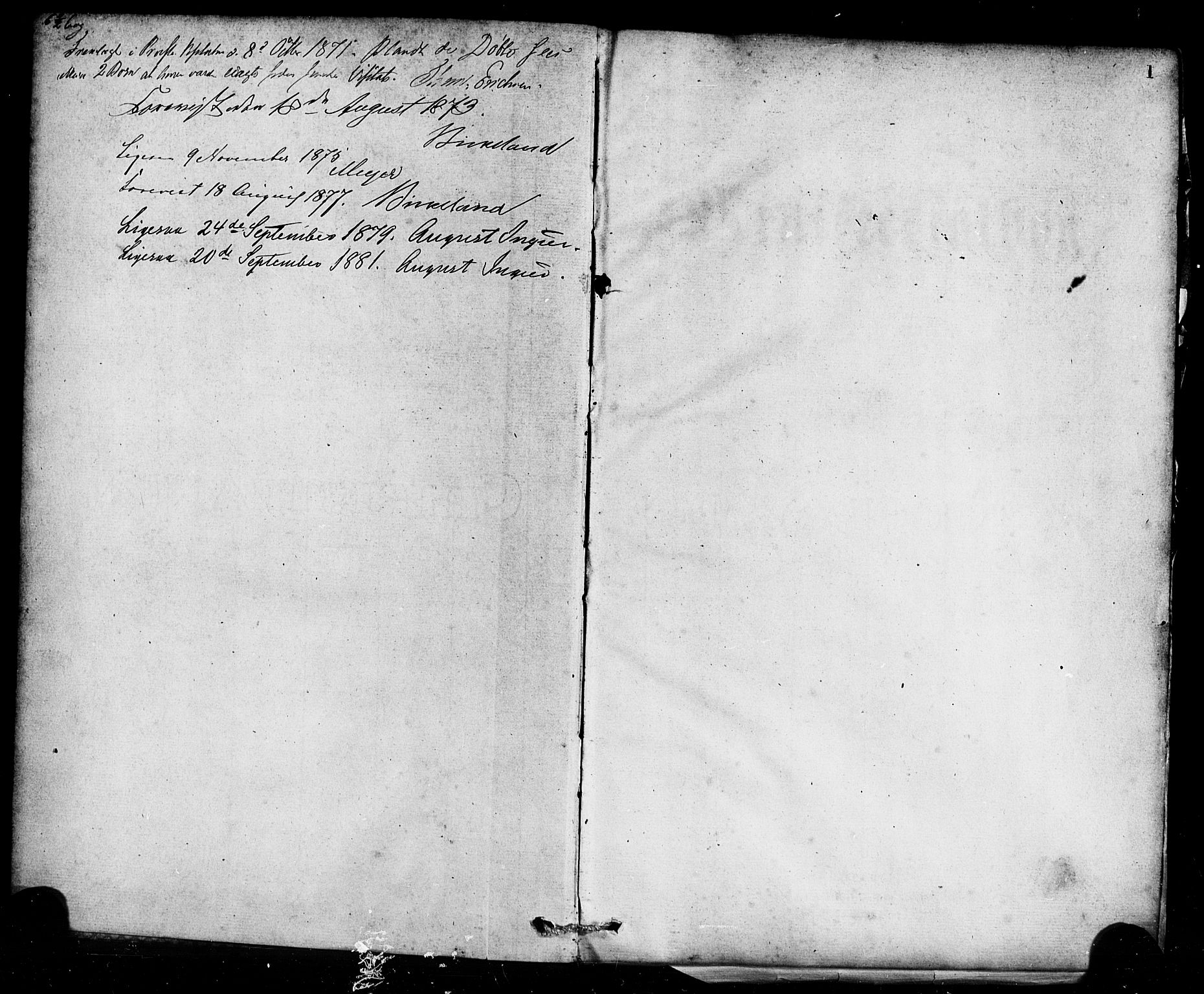 Gulen sokneprestembete, AV/SAB-A-80201/H/Haa/Haaa/L0023: Parish register (official) no. A 23, 1870-1880, p. 1