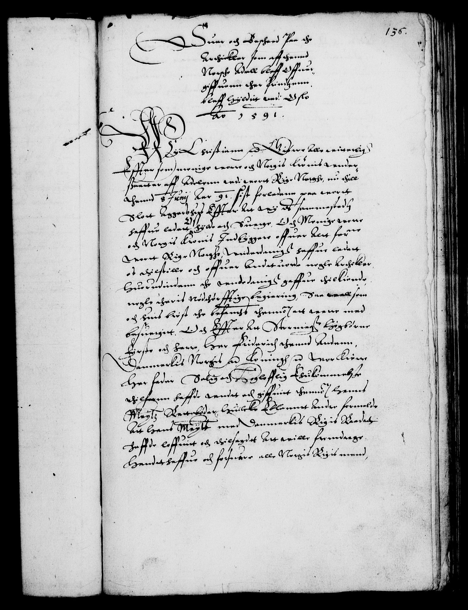 Danske Kanselli 1572-1799, RA/EA-3023/F/Fc/Fca/Fcaa/L0002: Norske registre (mikrofilm), 1588-1596, p. 136a