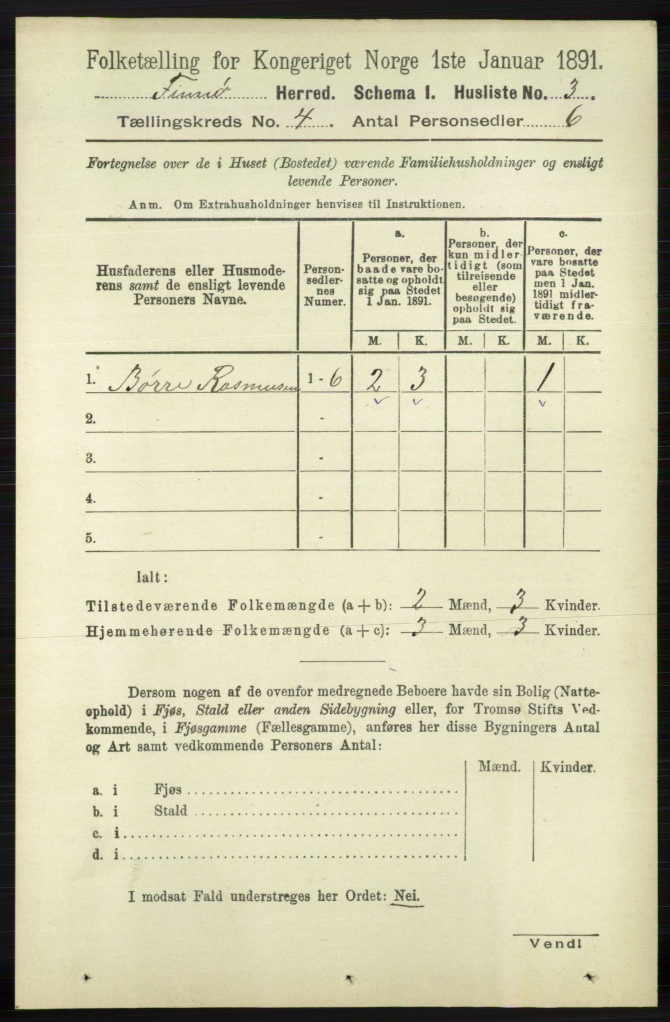 RA, 1891 census for 1141 Finnøy, 1891, p. 780