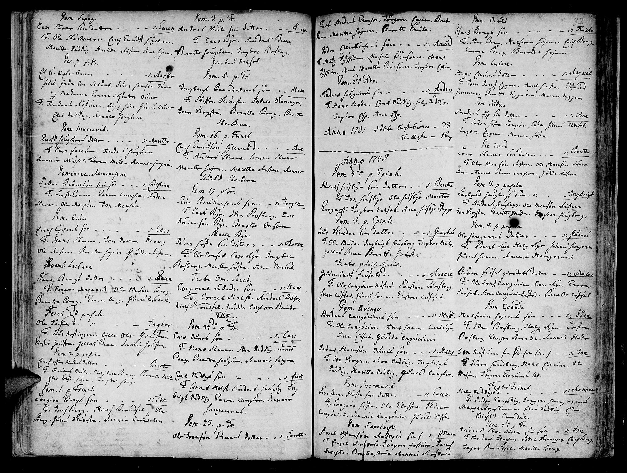 Ministerialprotokoller, klokkerbøker og fødselsregistre - Sør-Trøndelag, SAT/A-1456/612/L0368: Parish register (official) no. 612A02, 1702-1753, p. 32