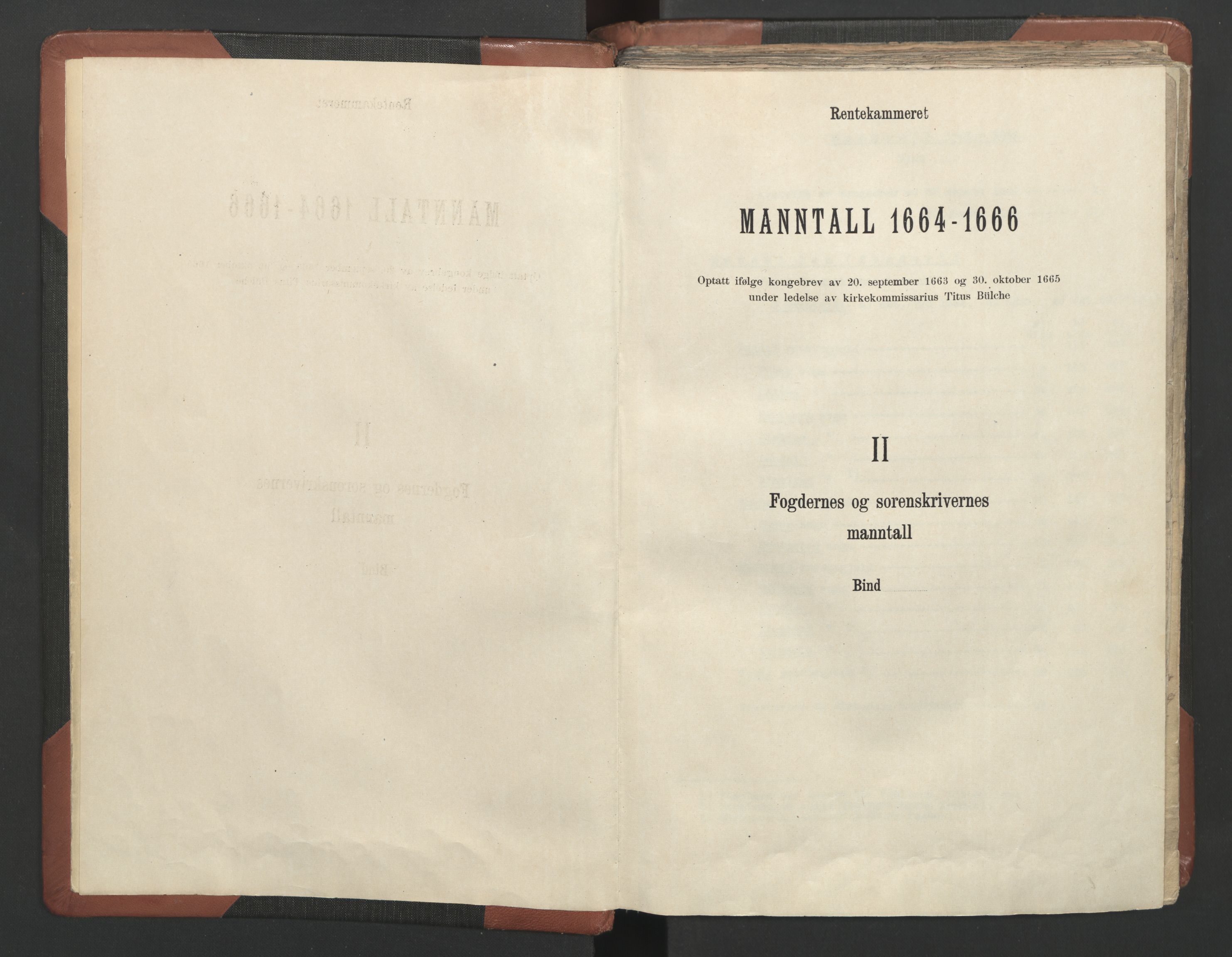 RA, Bailiff's Census 1664-1666, no. 9: Mandal len, 1664-1666