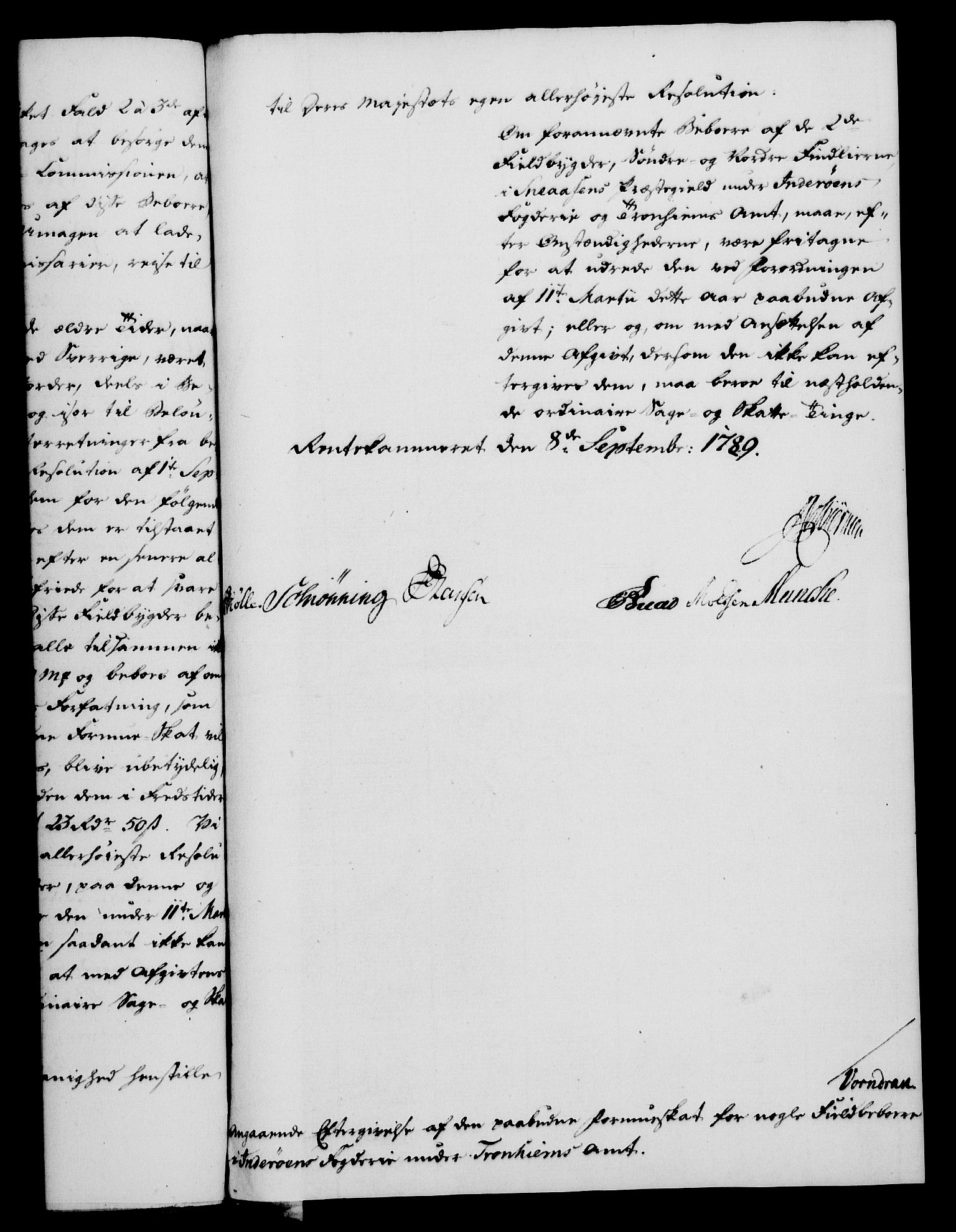 Rentekammeret, Kammerkanselliet, RA/EA-3111/G/Gf/Gfa/L0071: Norsk relasjons- og resolusjonsprotokoll (merket RK 52.71), 1789, p. 447