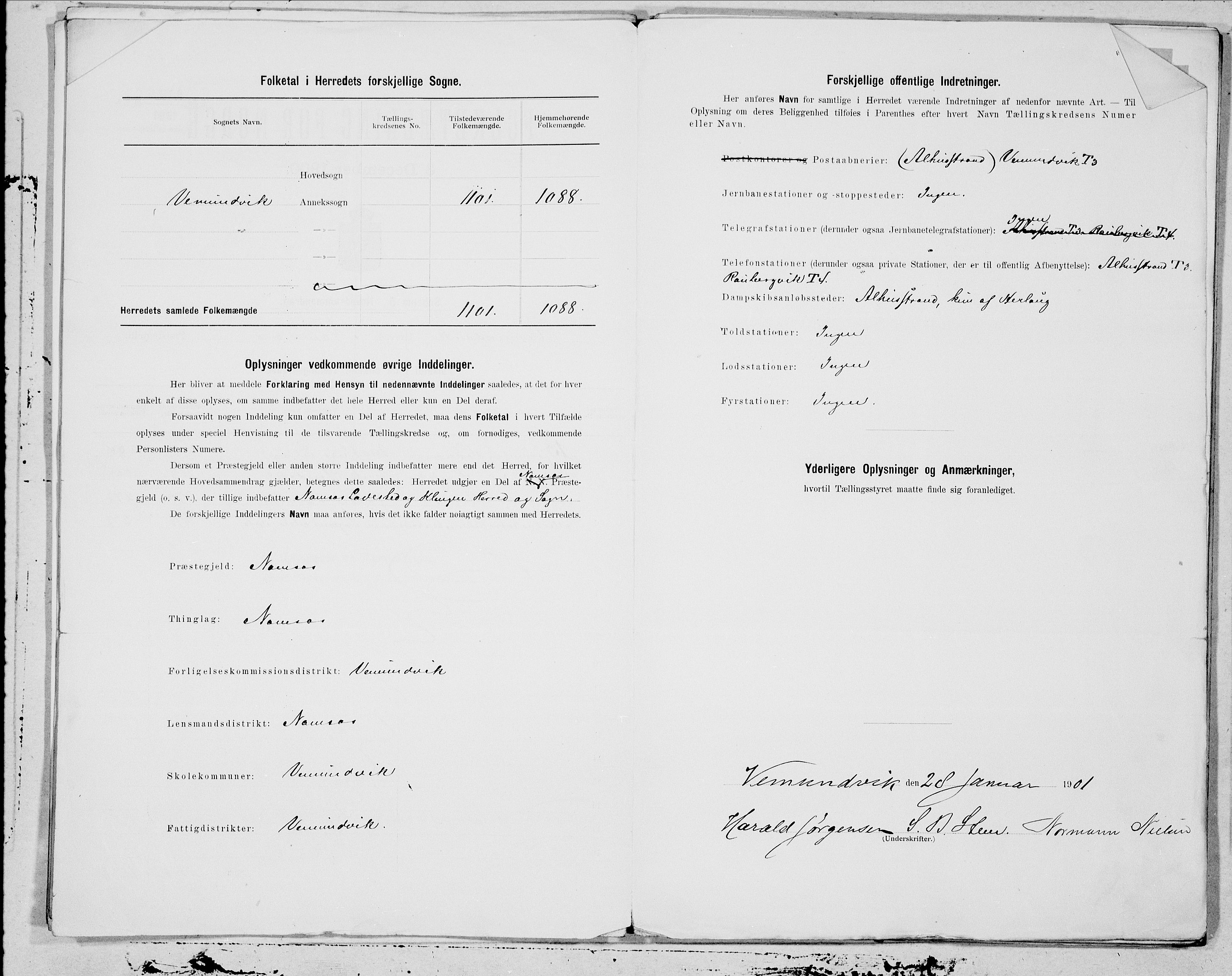 SAT, 1900 census for Vemundvik, 1900, p. 11