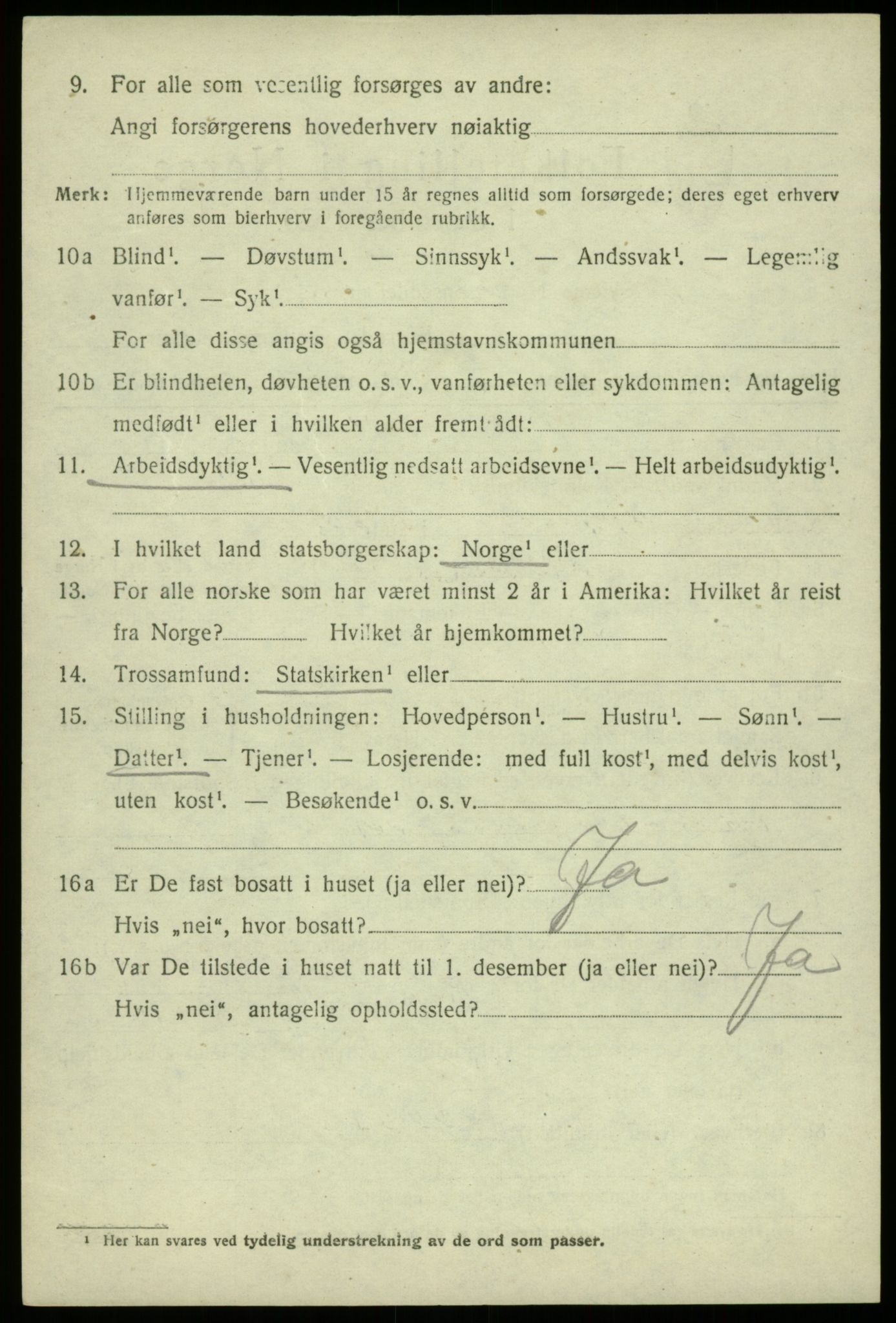 SAB, 1920 census for Fjell, 1920, p. 6203