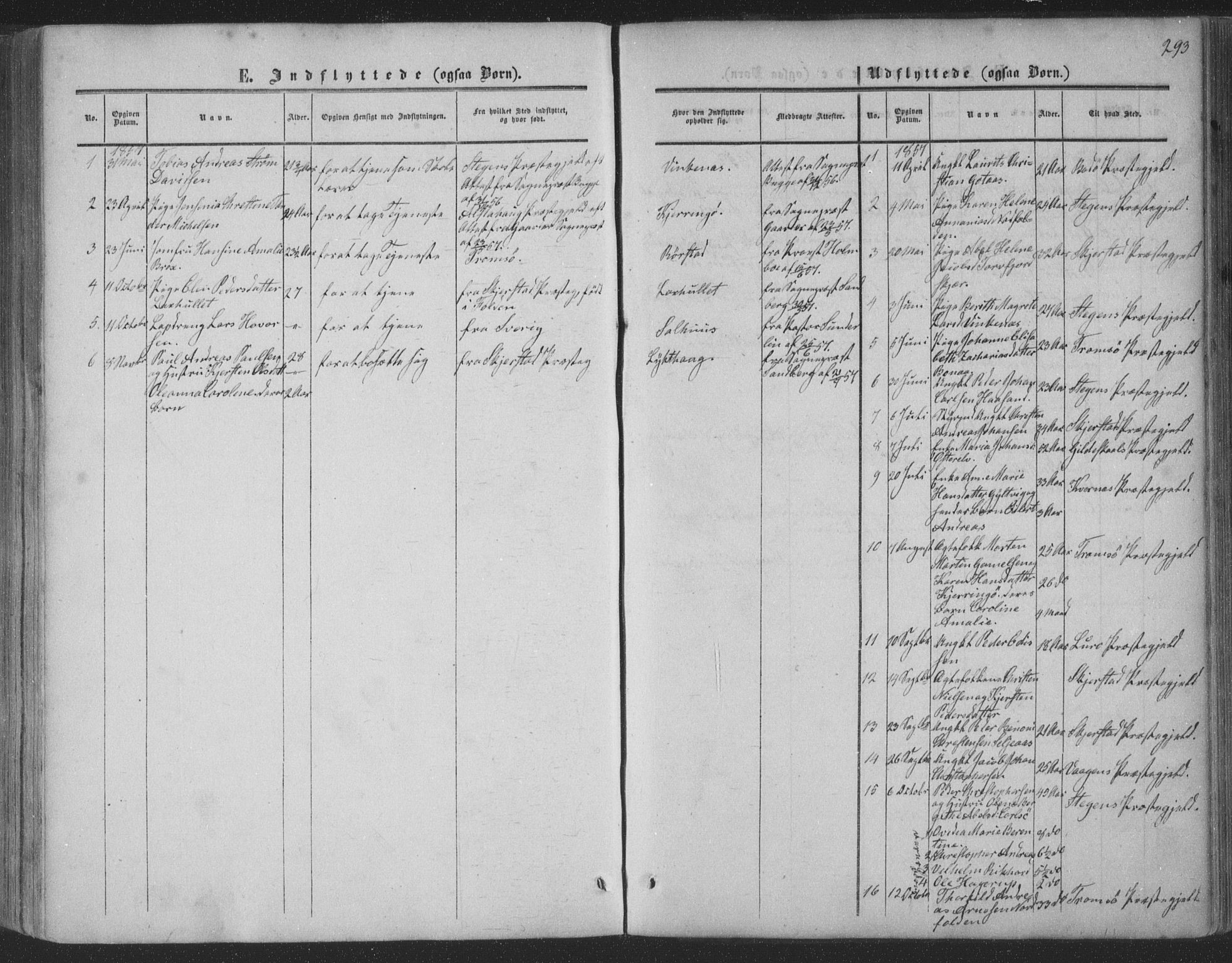 Ministerialprotokoller, klokkerbøker og fødselsregistre - Nordland, SAT/A-1459/853/L0770: Parish register (official) no. 853A09, 1857-1870, p. 293