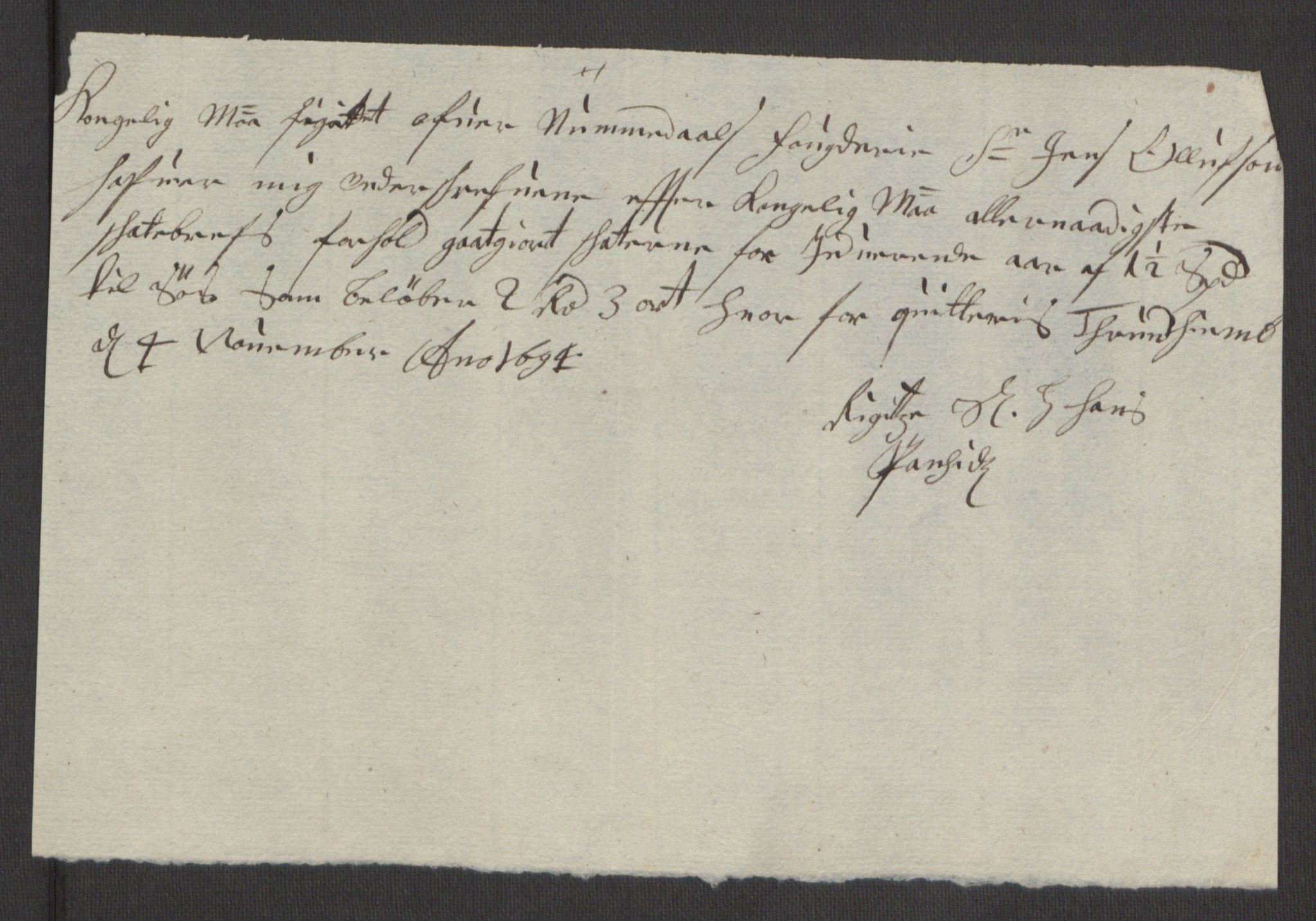 Rentekammeret inntil 1814, Reviderte regnskaper, Fogderegnskap, AV/RA-EA-4092/R64/L4424: Fogderegnskap Namdal, 1692-1695, p. 410