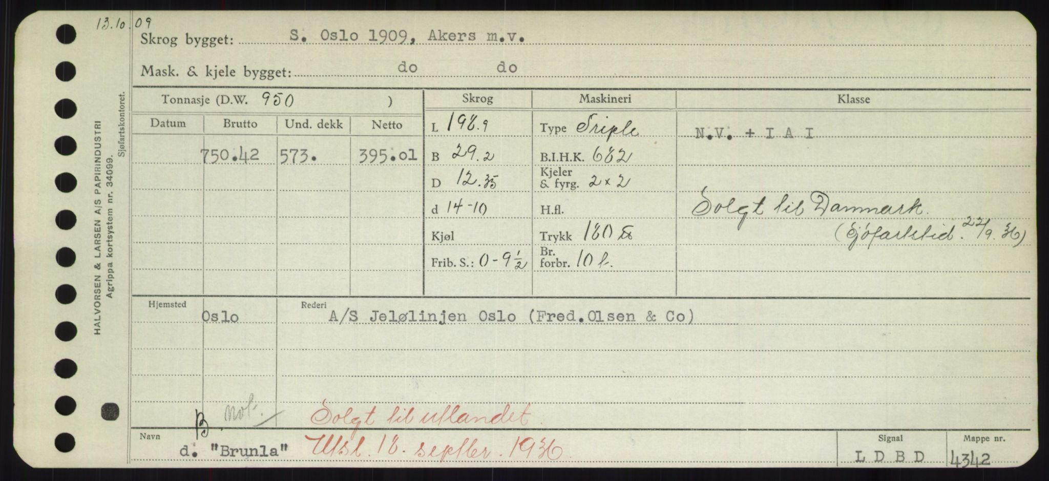 Sjøfartsdirektoratet med forløpere, Skipsmålingen, RA/S-1627/H/Hd/L0005: Fartøy, Br-Byg, p. 413