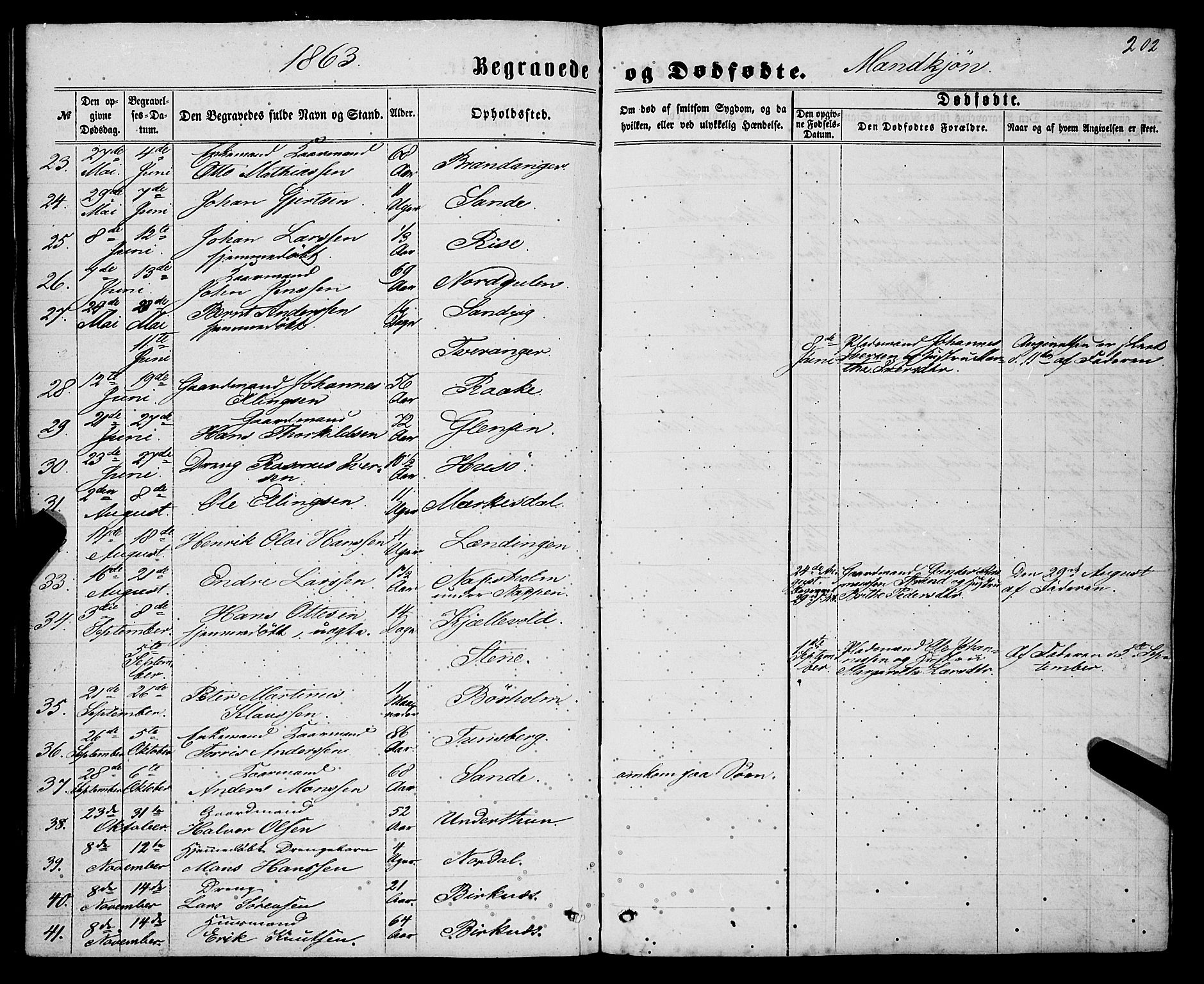 Gulen sokneprestembete, AV/SAB-A-80201/H/Haa/Haaa/L0022: Parish register (official) no. A 22, 1859-1869, p. 202