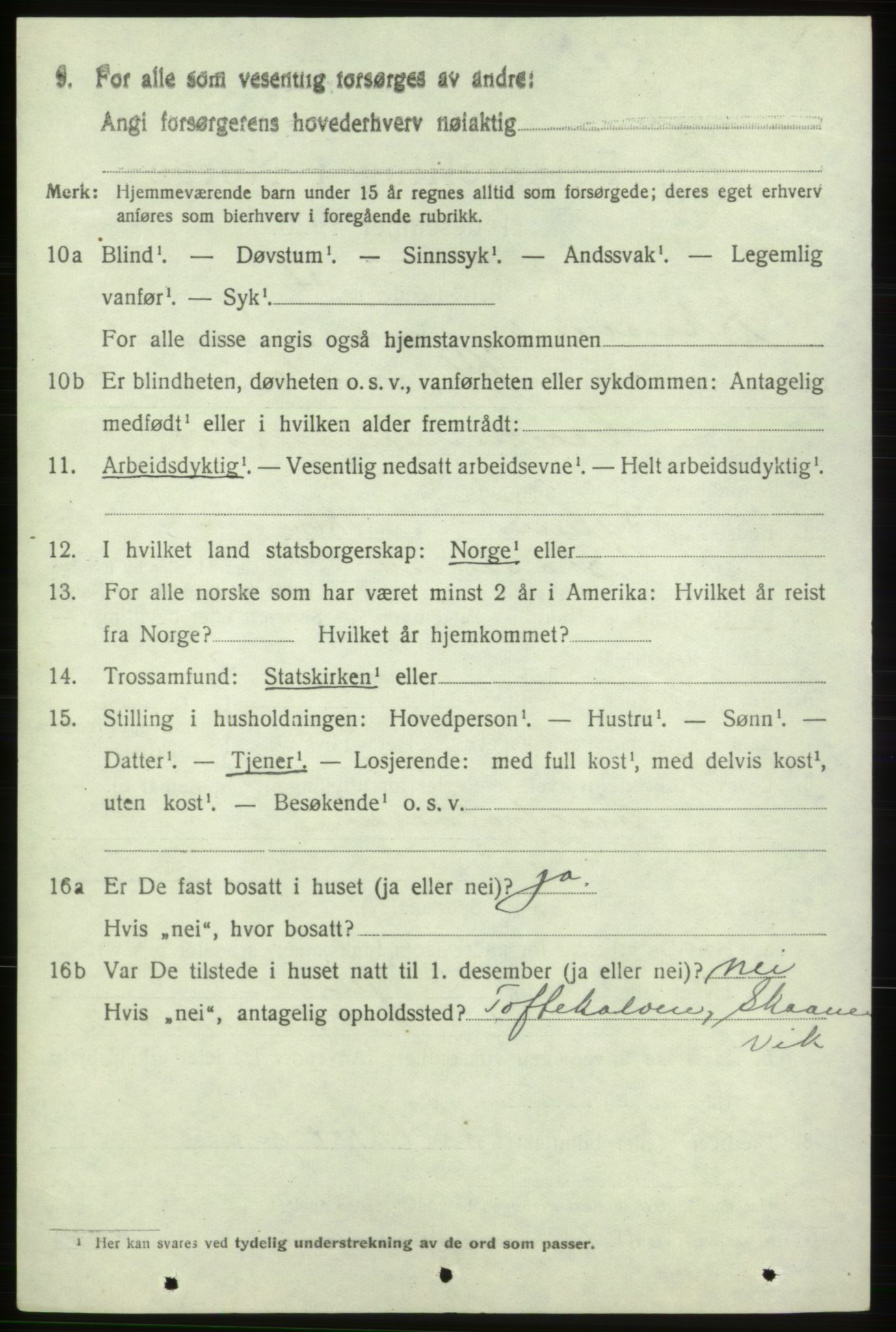 SAB, 1920 census for Skånevik, 1920, p. 3778