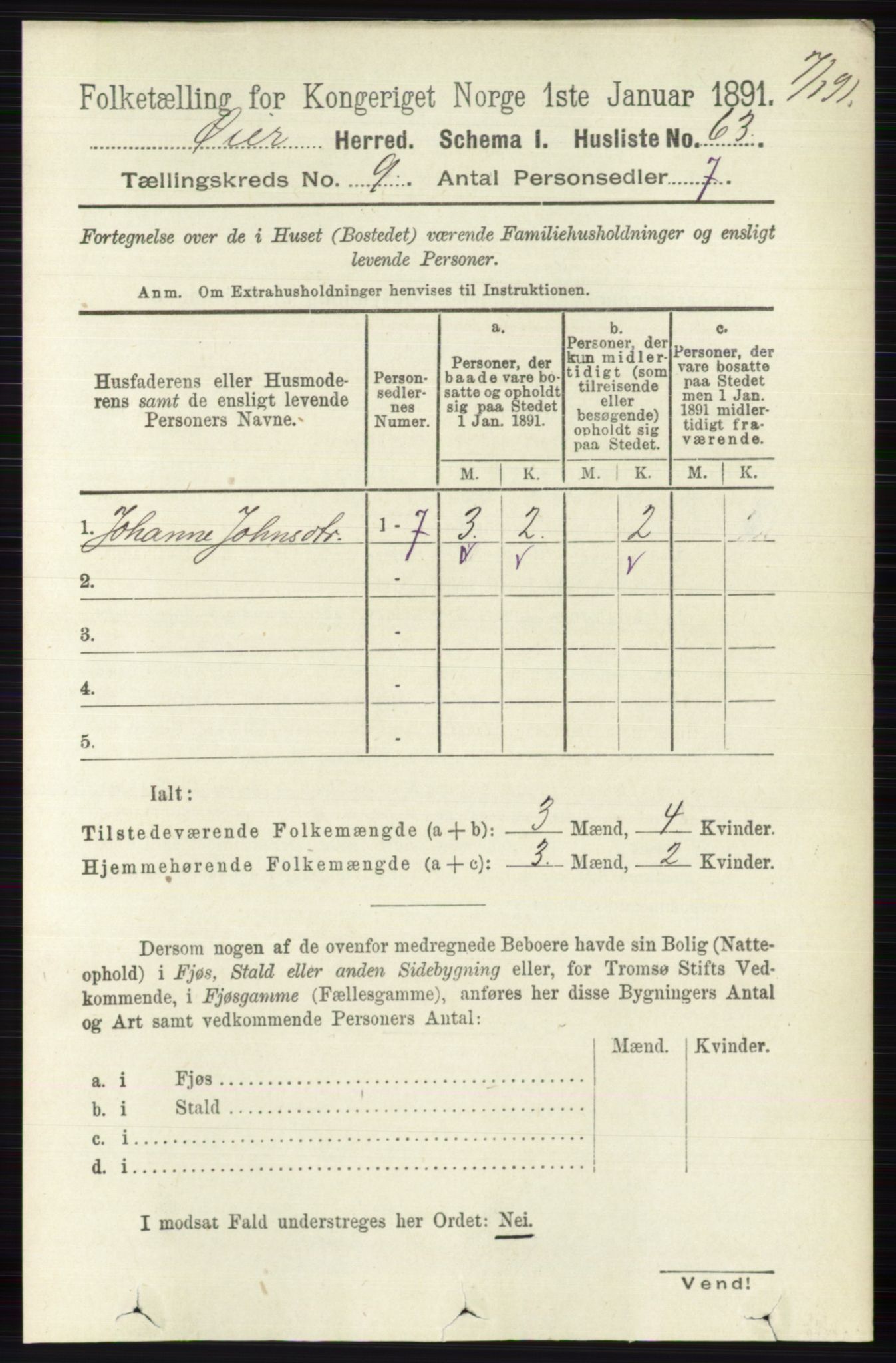 RA, 1891 census for 0521 Øyer, 1891, p. 3147