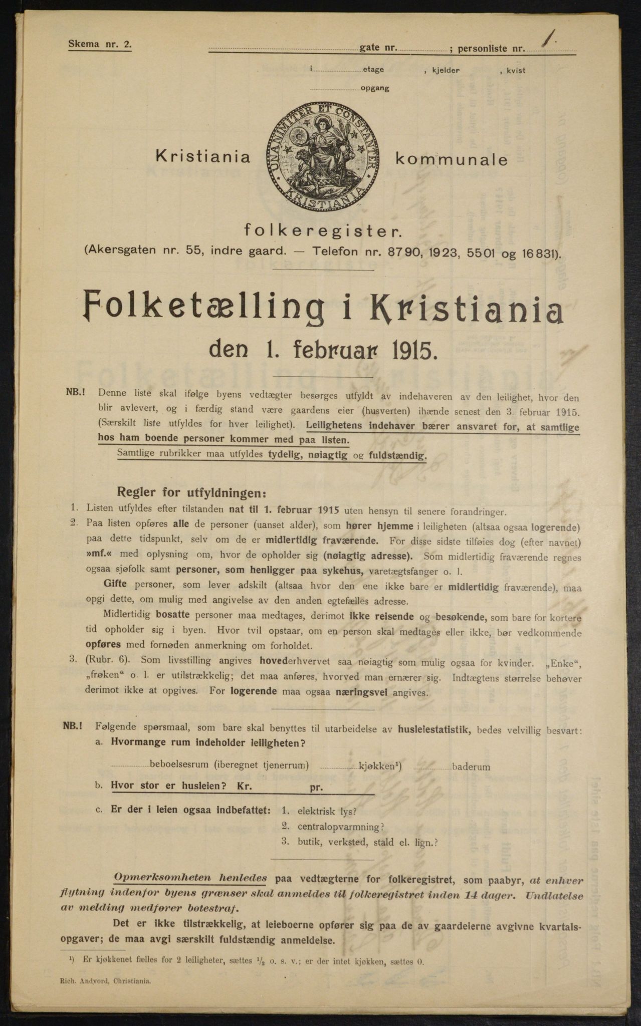 OBA, Municipal Census 1915 for Kristiania, 1915, p. 95684