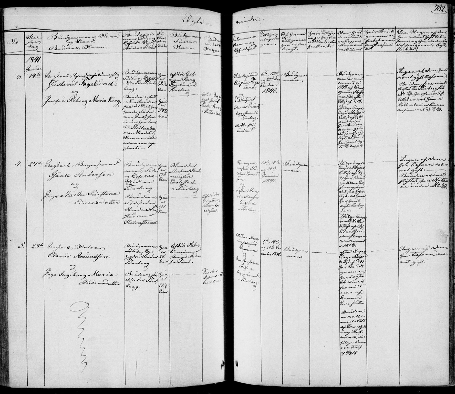 Tønsberg kirkebøker, AV/SAKO-A-330/F/Fa/L0006: Parish register (official) no. I 6, 1836-1844, p. 282