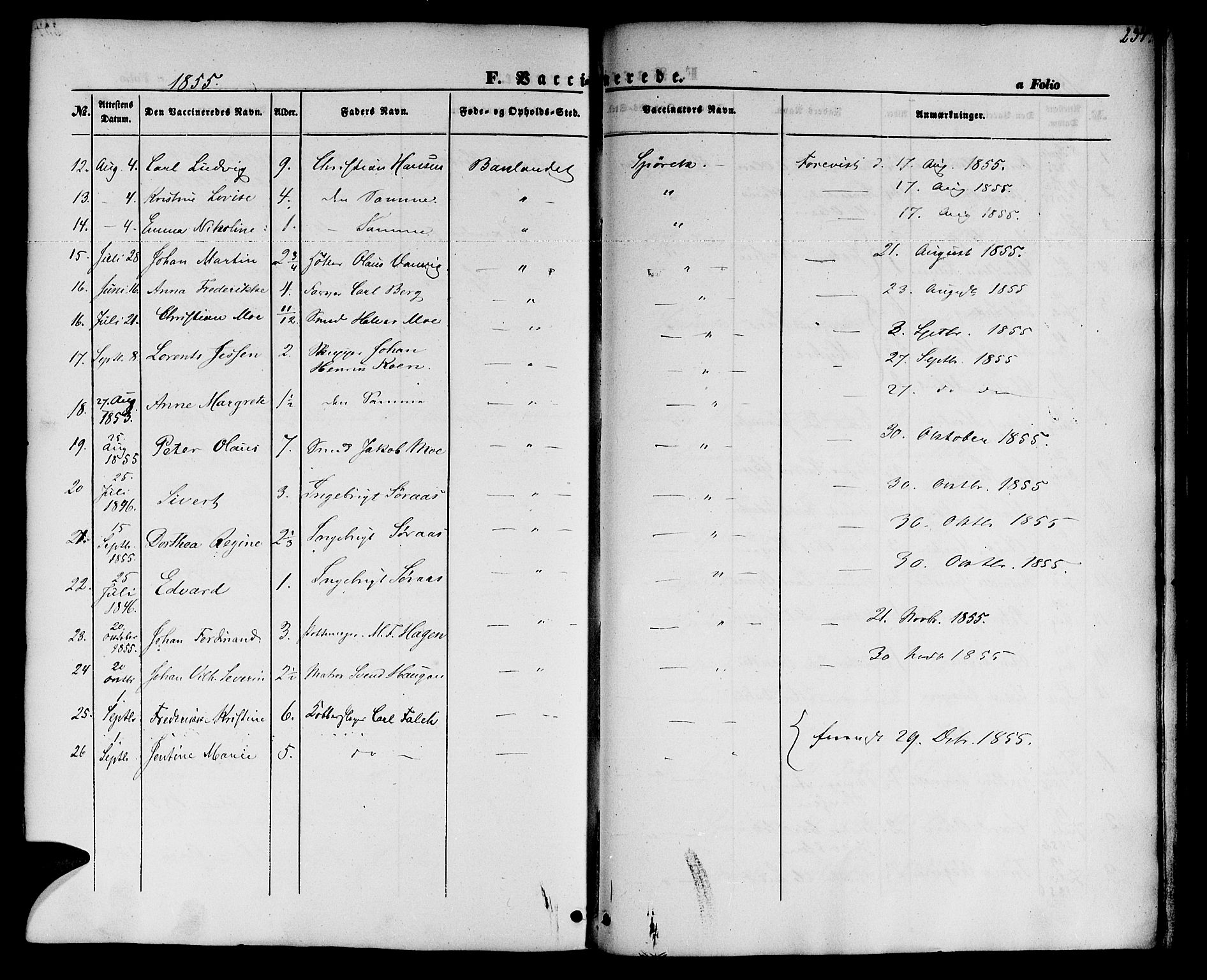 Ministerialprotokoller, klokkerbøker og fødselsregistre - Sør-Trøndelag, SAT/A-1456/604/L0184: Parish register (official) no. 604A05, 1851-1860, p. 234