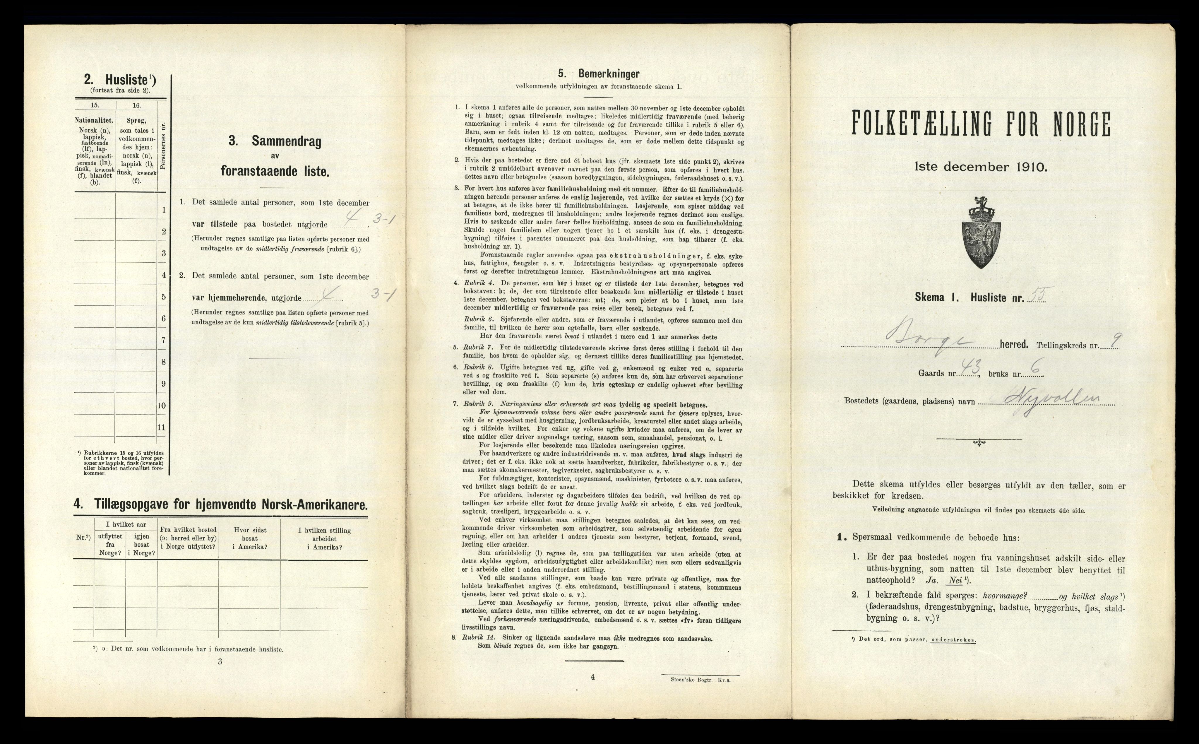 RA, 1910 census for Borge, 1910, p. 989