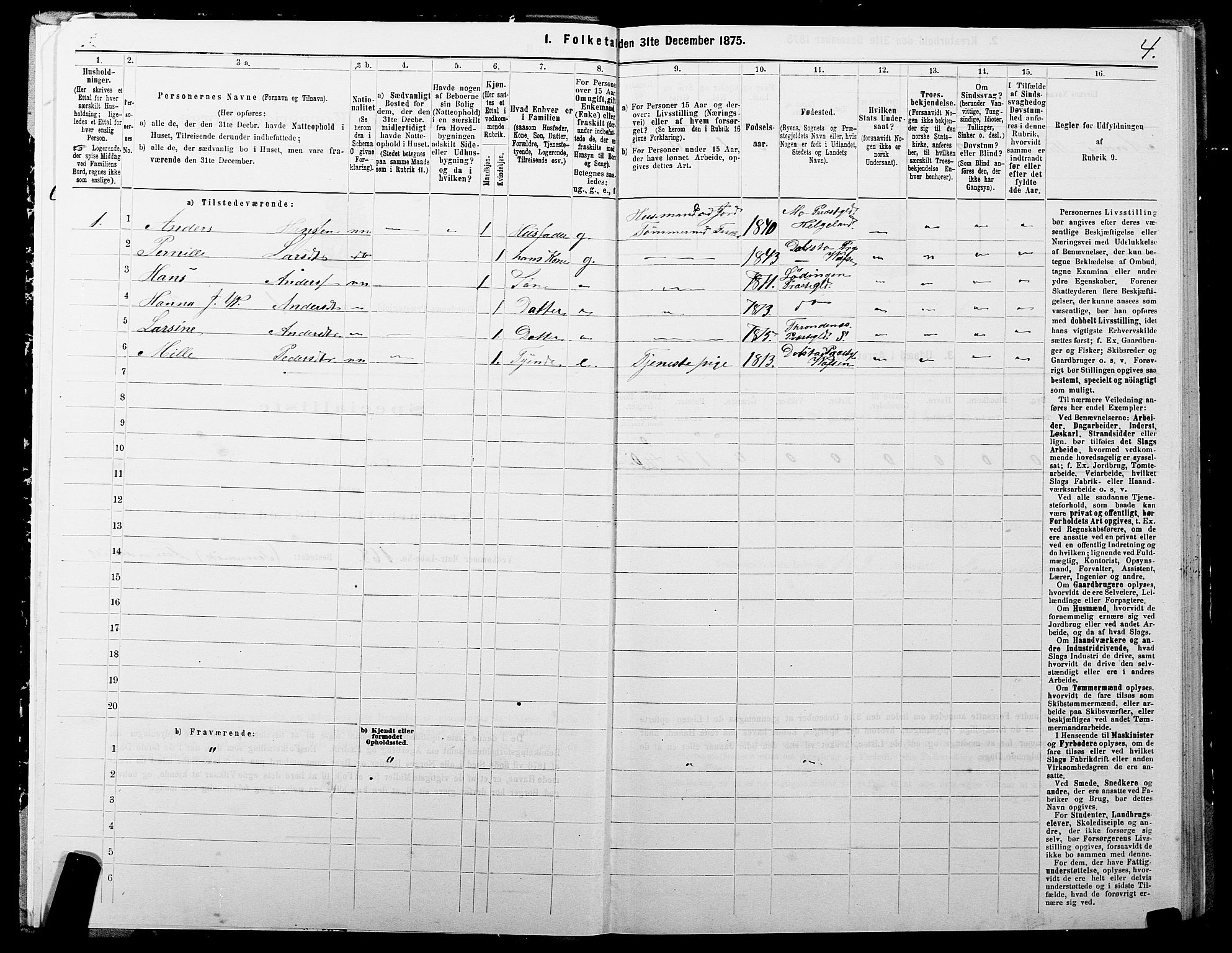 SATØ, 1875 census for 1914P Trondenes, 1875, p. 1004