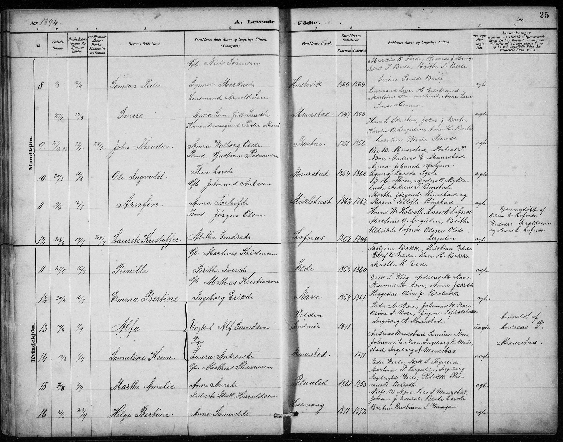 Davik sokneprestembete, AV/SAB-A-79701/H/Hab/Habc/L0002: Parish register (copy) no. C 2, 1889-1906, p. 25