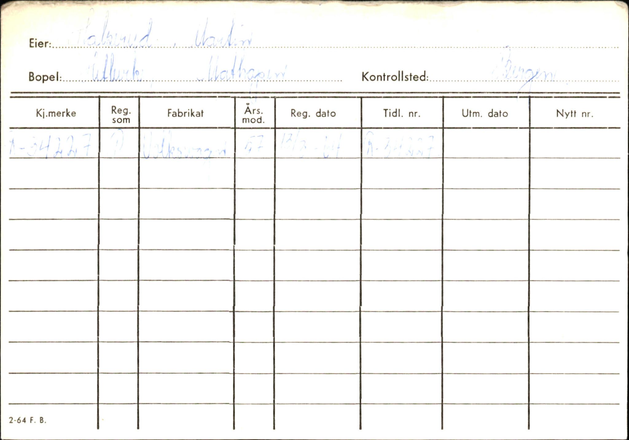 Statens vegvesen, Hordaland vegkontor, AV/SAB-A-5201/2/Ha/L0018: R-eierkort H, 1920-1971, p. 283